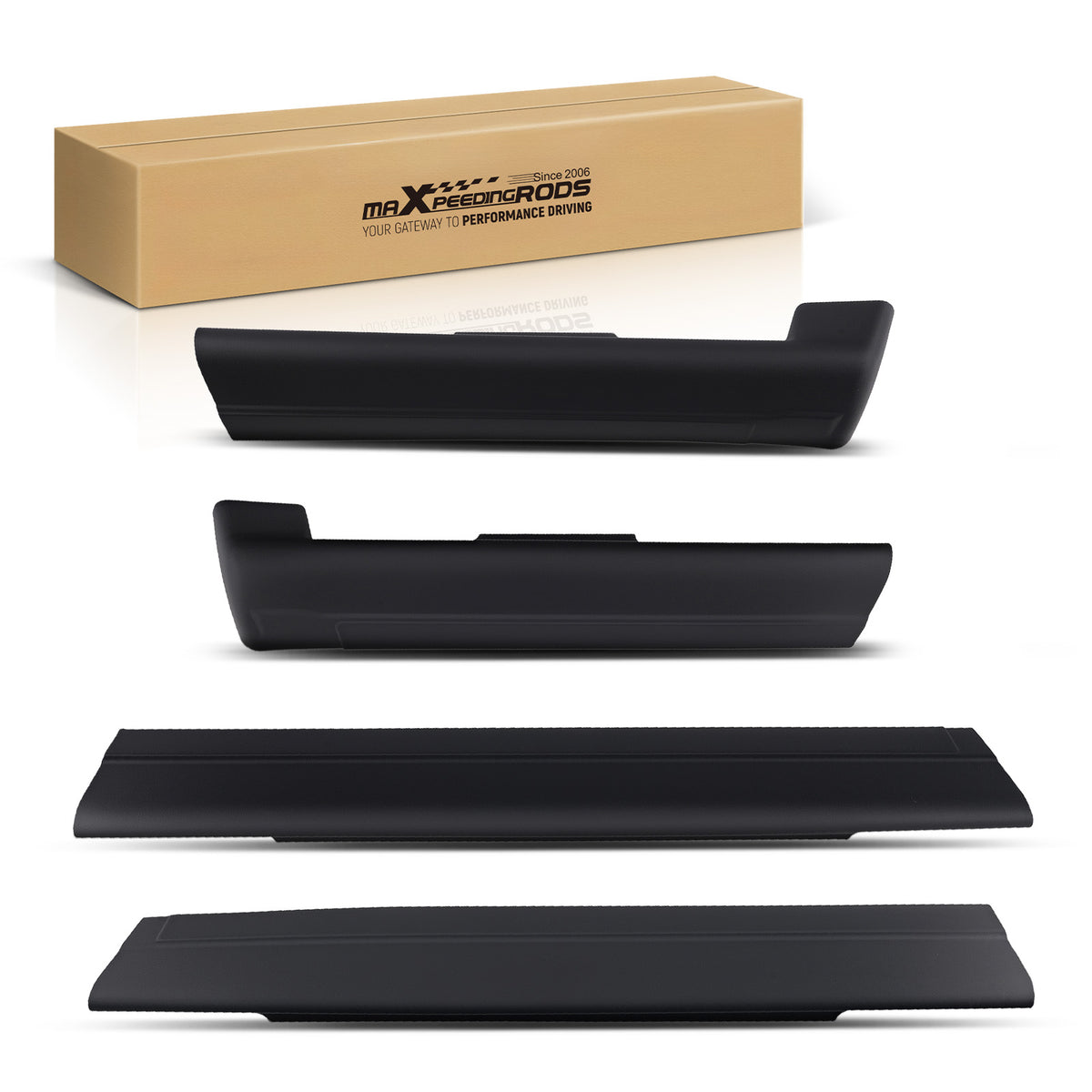 Rocker Panels Cover compatible For Chevrolet Silverado GMC Sierra 1999-2006 4pcs Black Set