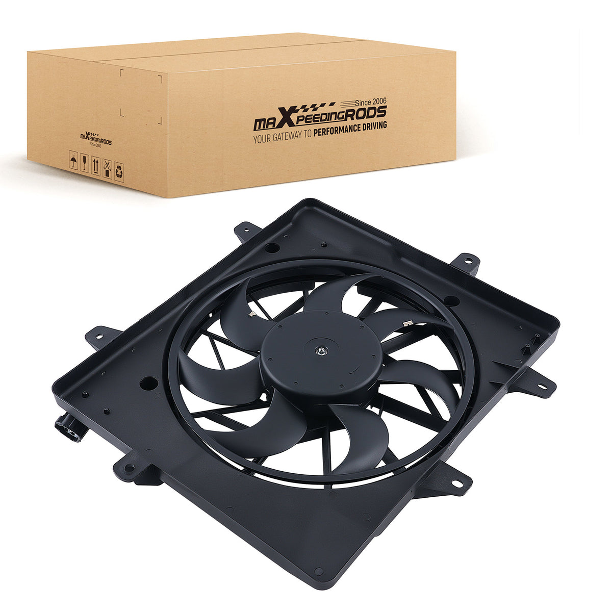 Cooling Fan Assembly compatible For Chrysler PT Cruiser 2.4L 2006-2008 5179470AA 240W