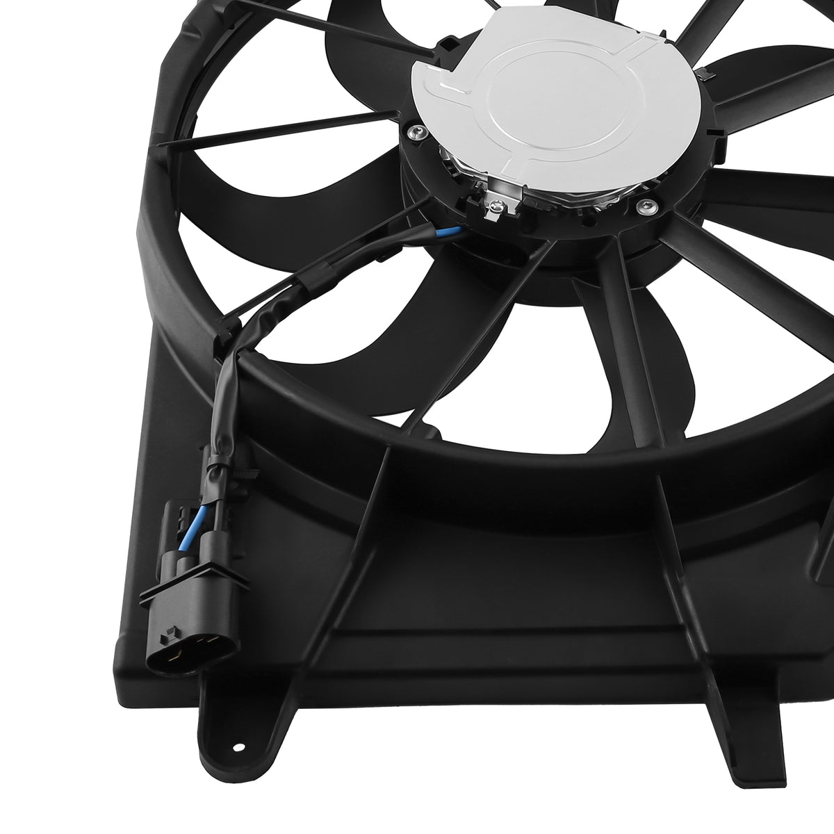 Radiator Condenser Cooling Fan Assembly compatible For Chevrolet Cruze 1.4L In.l4 2017-2019