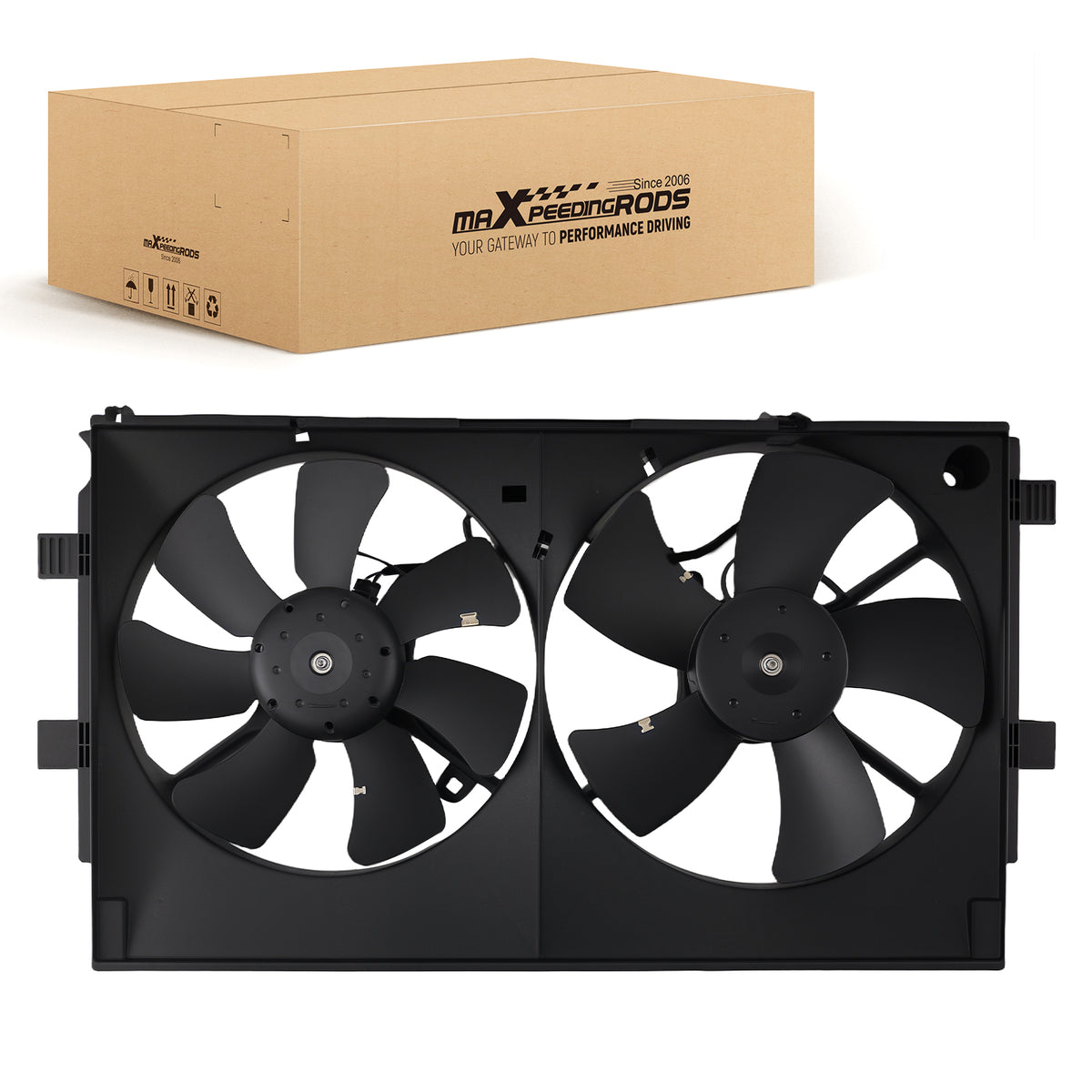 Cooling Fan Assembly compatible For Mitsubishi Lancer 08-16 1355A136 2Pins 240W