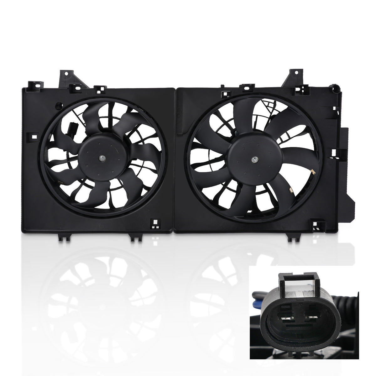 Radiator Cooling Fan compatible For Mazda 3 L4 2.0L/2.5L 2014-2018 PE2015150 PE2015140