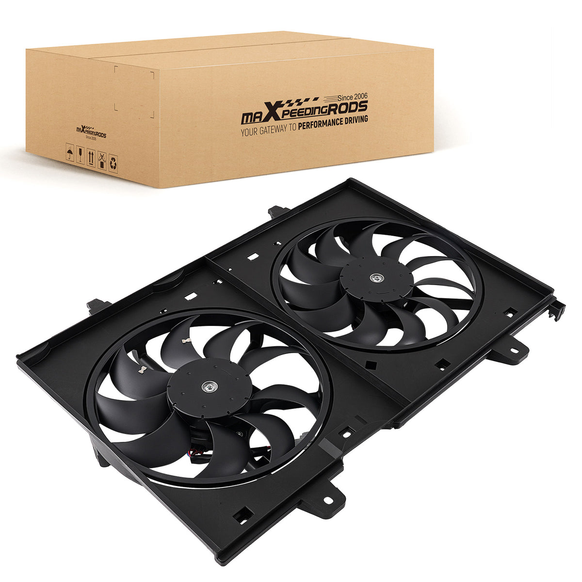 Compatible For AC Cooling Fan Assembly compatible For Nissan Rogue 2008-2013 21481JG300 240W 4 Pins