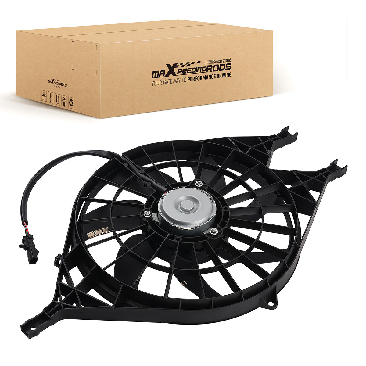 Cooling Fan Assembly compatible For Dodge Dakota 2.5L 3.9L 2000-2003 52030033AC 2Pins