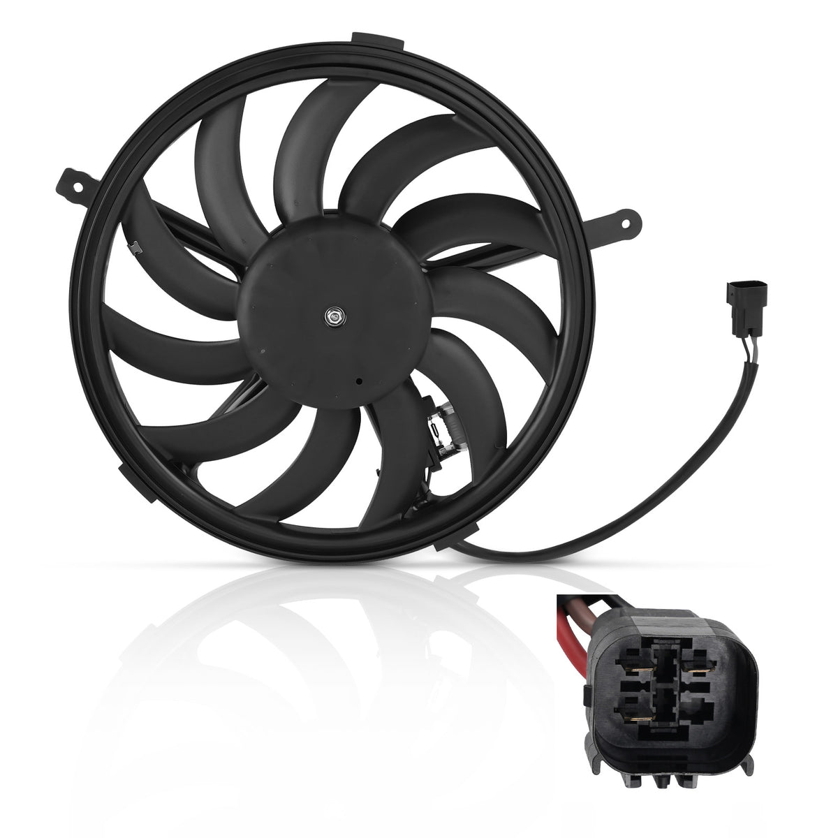 Electric Radiator Cooling Fan compatible For Mini Cooper S 2009-2011 621508 NRF47553 3 Pins