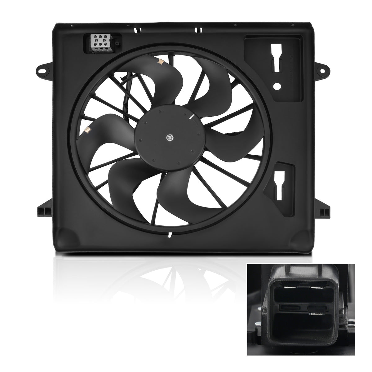 Cooling Fan compatible For Jeep Wrangler JK V6 3.8L 2007-2011 55056642AB 52079654AE 620055