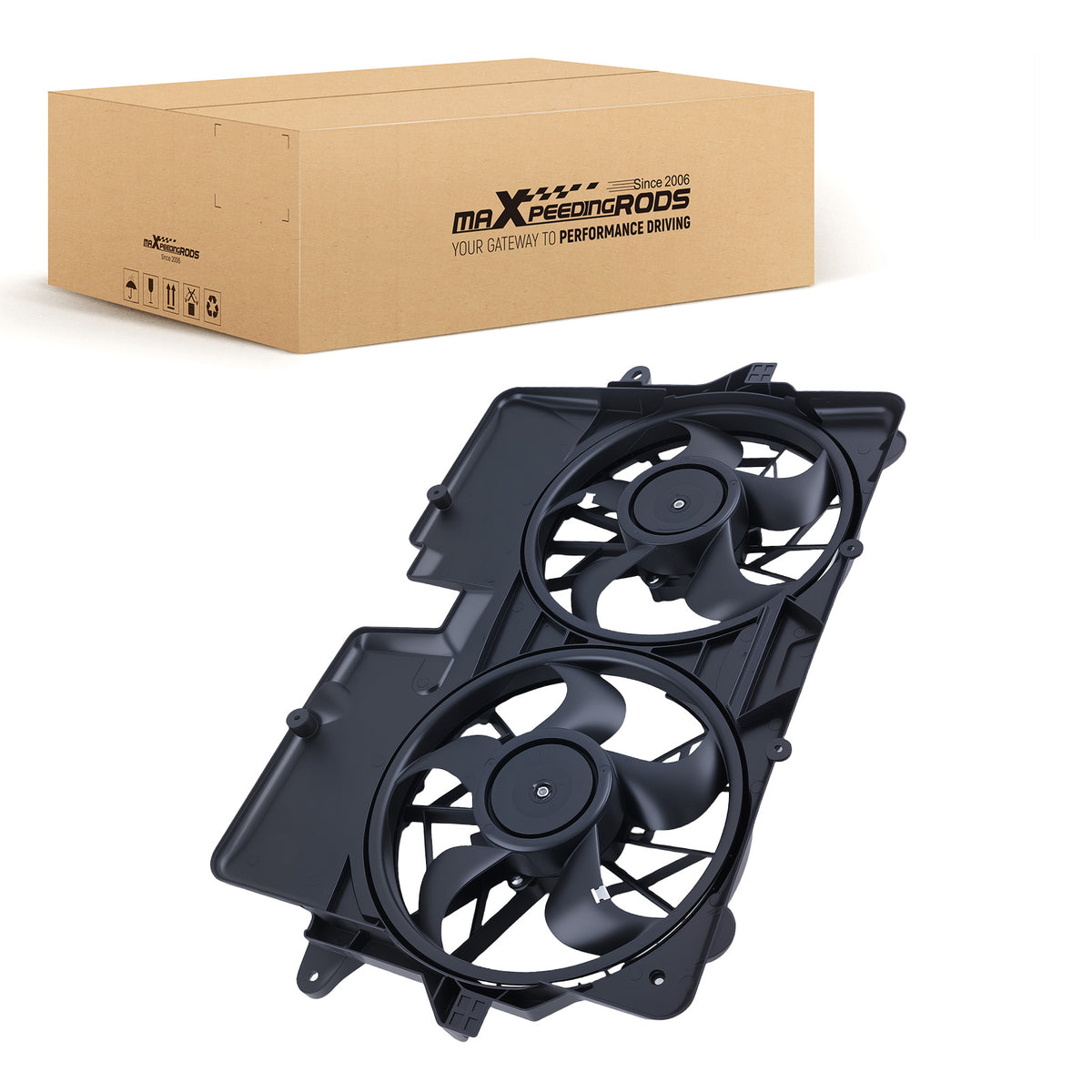 Cooling Fan Assembly compatible For Ford Escape 05-07 5L8Z8C607HB 240W Plastic 3Pin