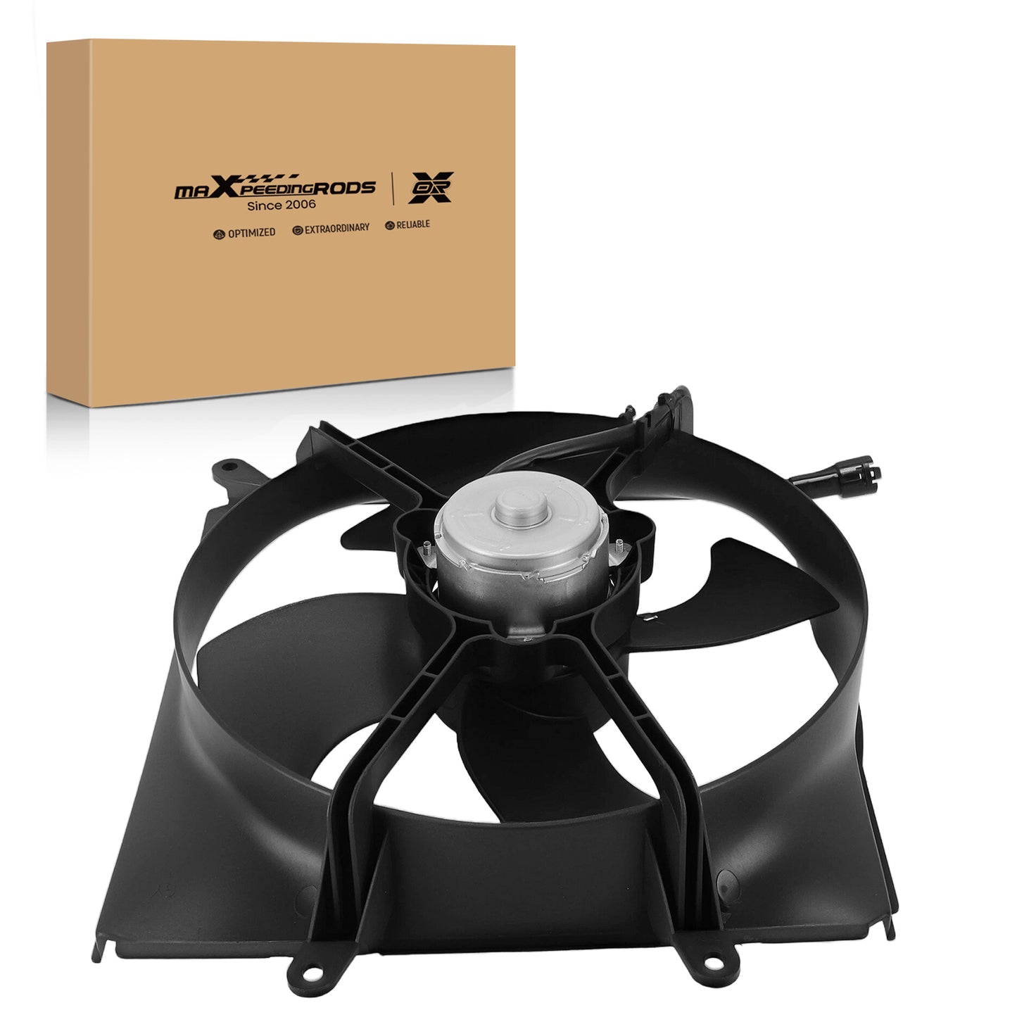 Radiator Cooling Fan compatible For Toyota Corolla 1988-1992 1671115240 240W 2 Pin 4 Blade