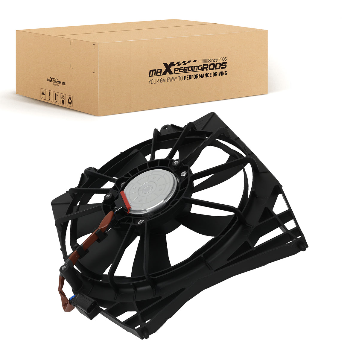 Cooling Fan Assembly compatible For Honda Accord 2018-2022 386156A0A01 7 Blade 2 Pin Direct