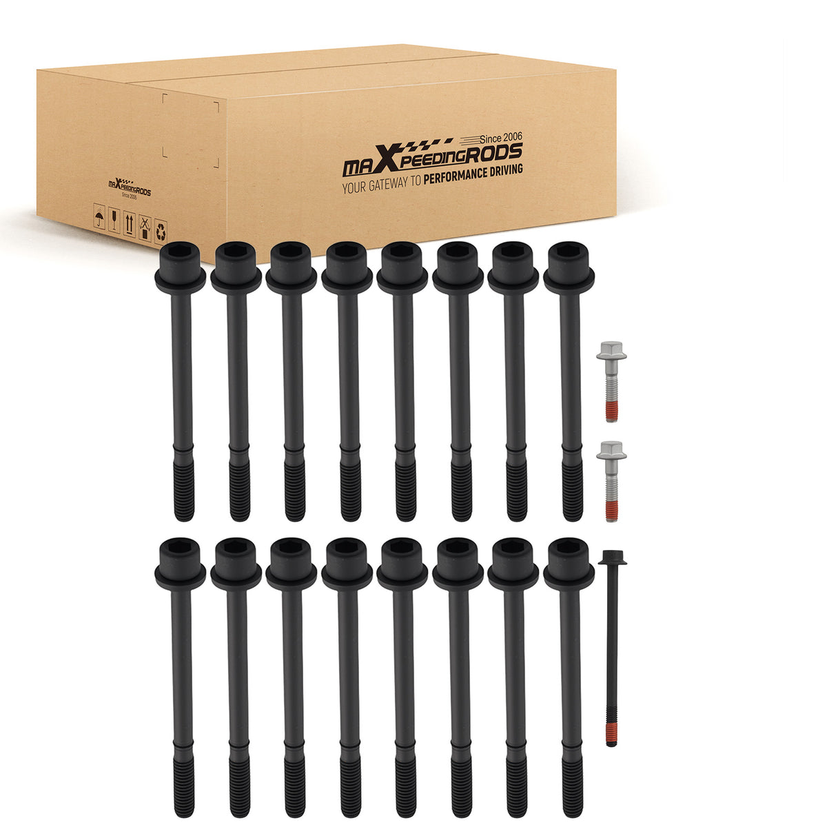 17pcs Cylinder Head Bolts compatible For Buick Chevrolet Isuzu 2.8L 2.9L 3.5L 2002-2010