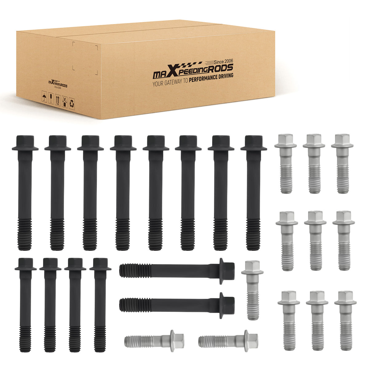 Engine Cylinder Head Bolt Set compatible For Chevrolet GMC Isuzu 4.3L ES74034 HBK3125