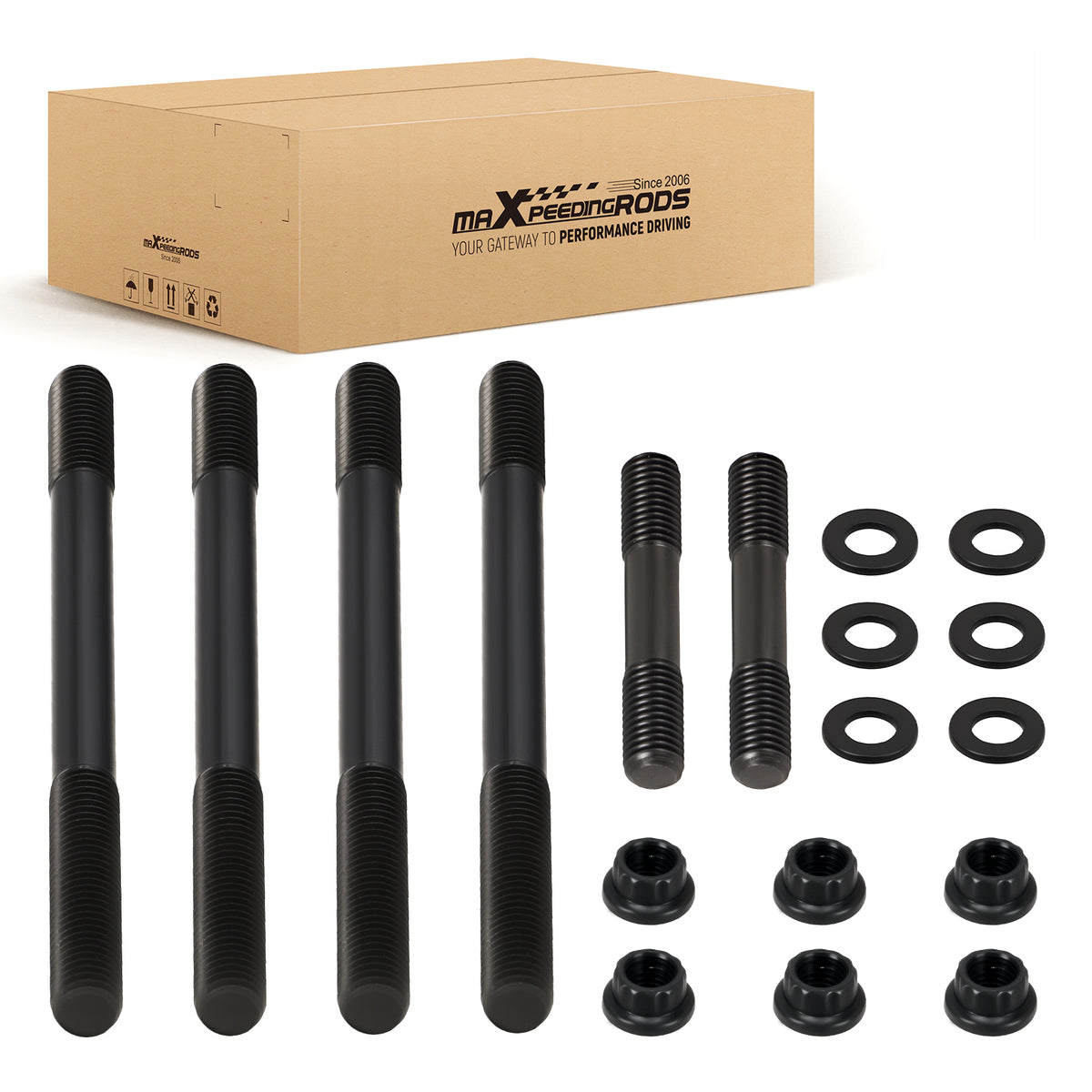 Cylinder Head Stud Kit compatible For Yamaha Rhino 660 Raptor 2001-2007 80-82600 Steel