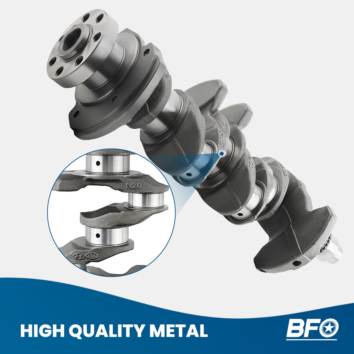 2.0L Engine Crankshaft compatible For Hyundai Elantra Kona 2017-2018-2019-2020  Silver