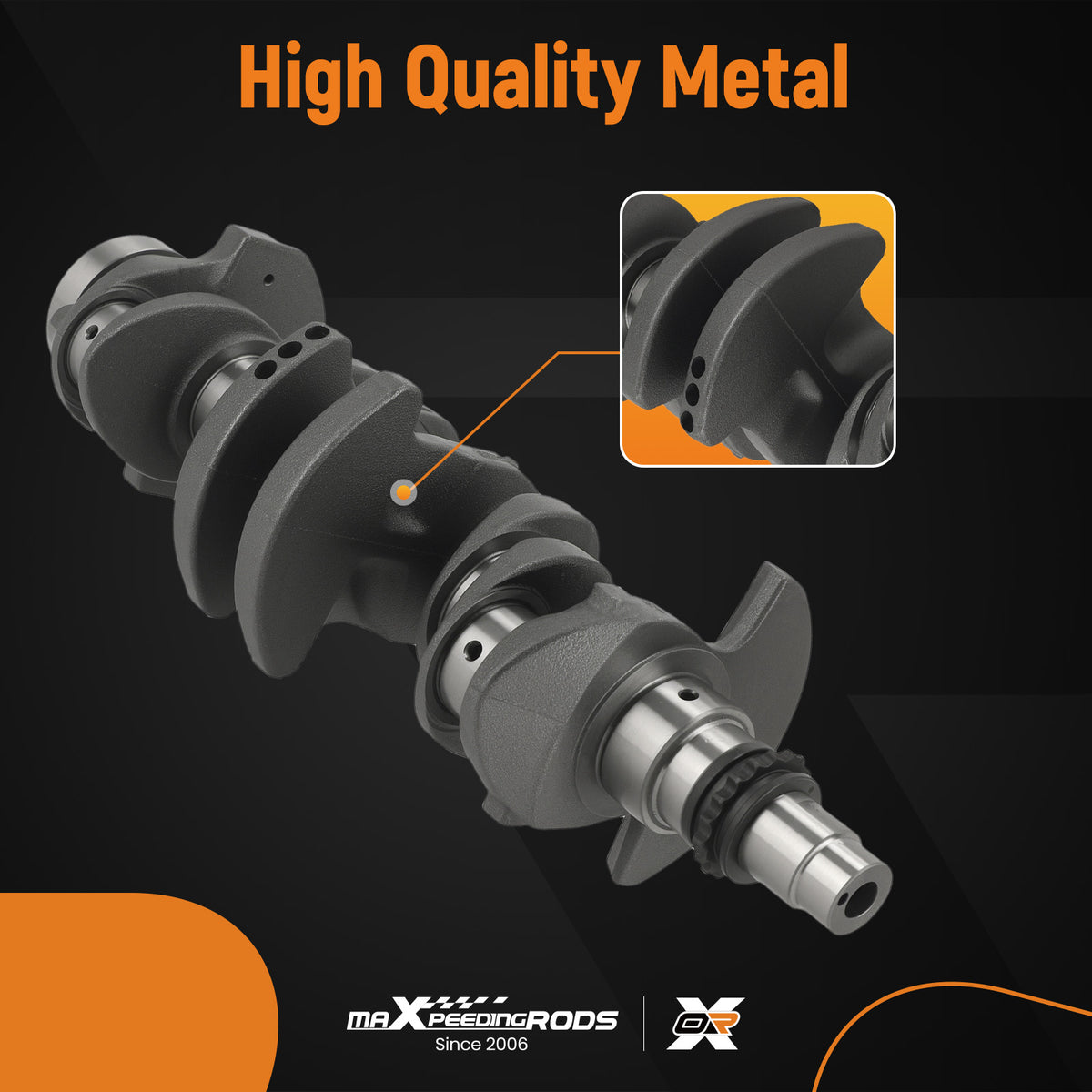23110-2B610 Fit For 12-2019 compatible For Hyundai Accent Veloster compatible For Kia Rio Soul 1.6L Crankshaft