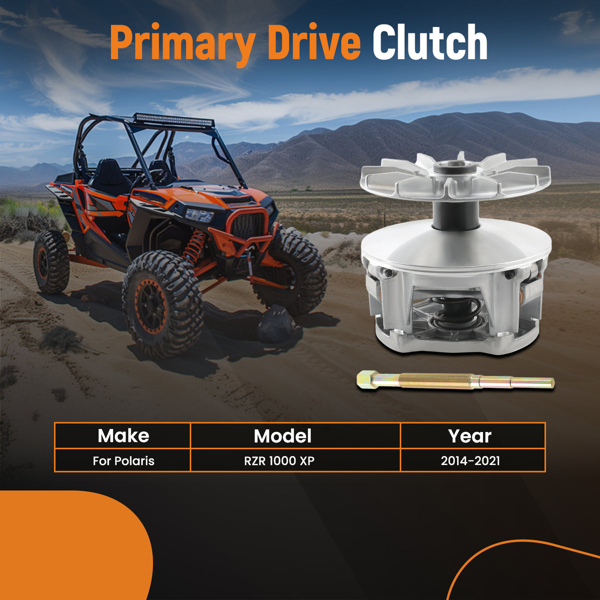 Complete Primary Driven Clutch w/ Puller Kit compatible For Polaris RZR 1000 XP 2014-2023