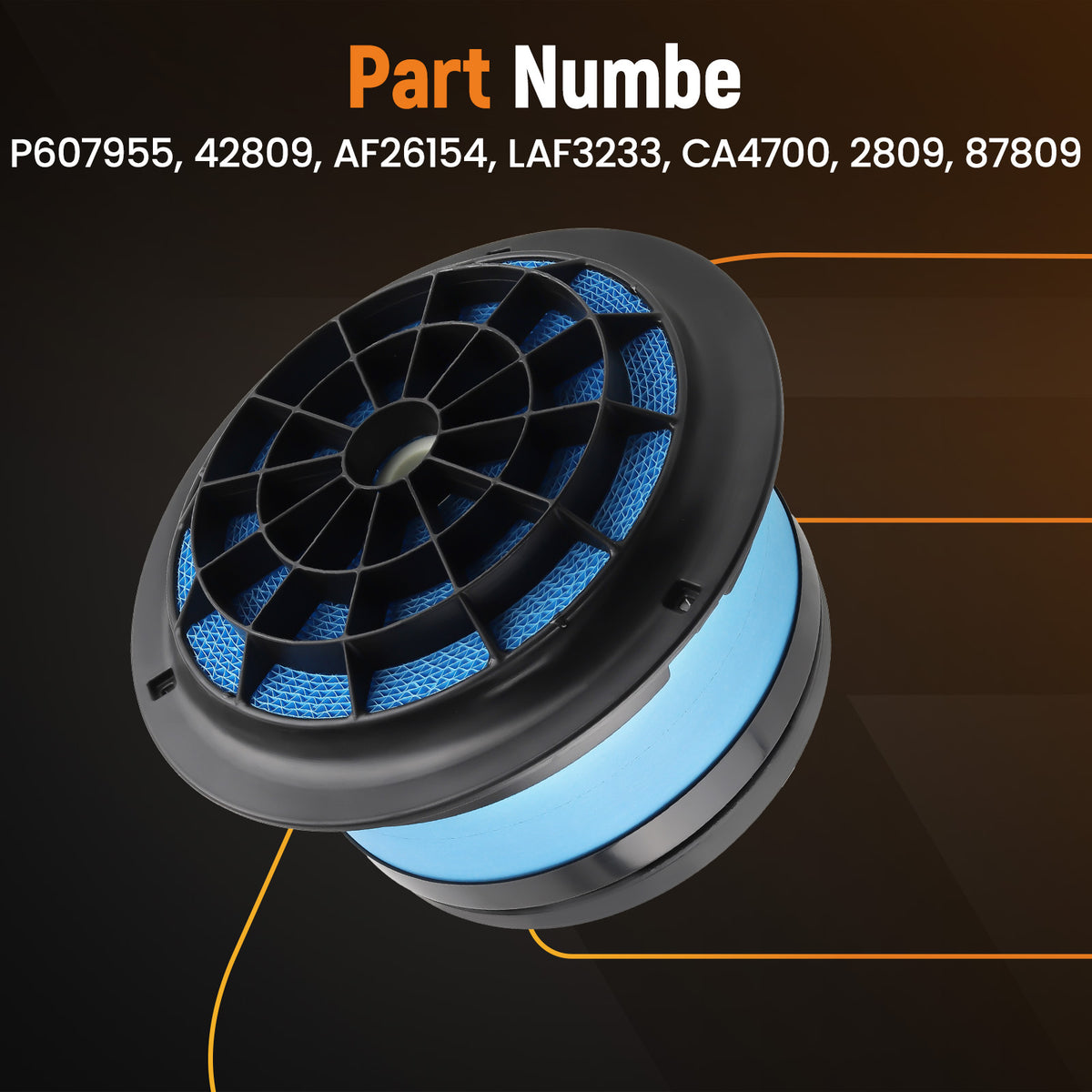 Air Filter compatible For Cummins Freightliner M2 106 compatible For Thomas Western Star 2000-2022 P607955