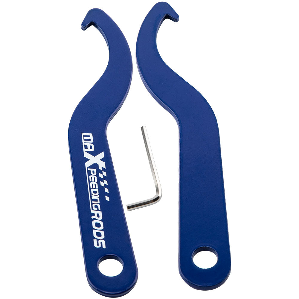 Coilover Adjustment Tool 2x Spanner Wrench Wrenches for Aftermarket Coil Over Blue