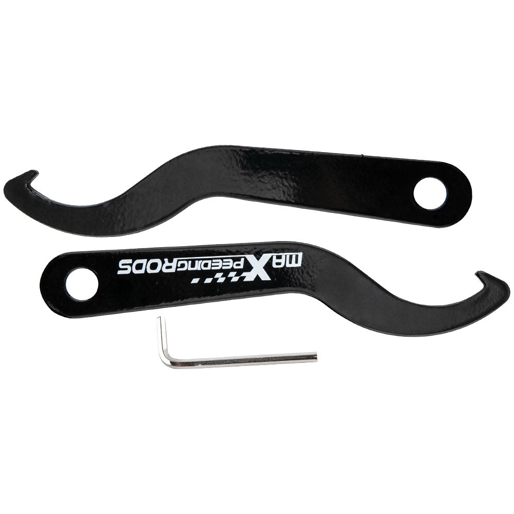 1 pair Steel Coilover C Spanner Hook Wrench Universal Coil Over Spring Black