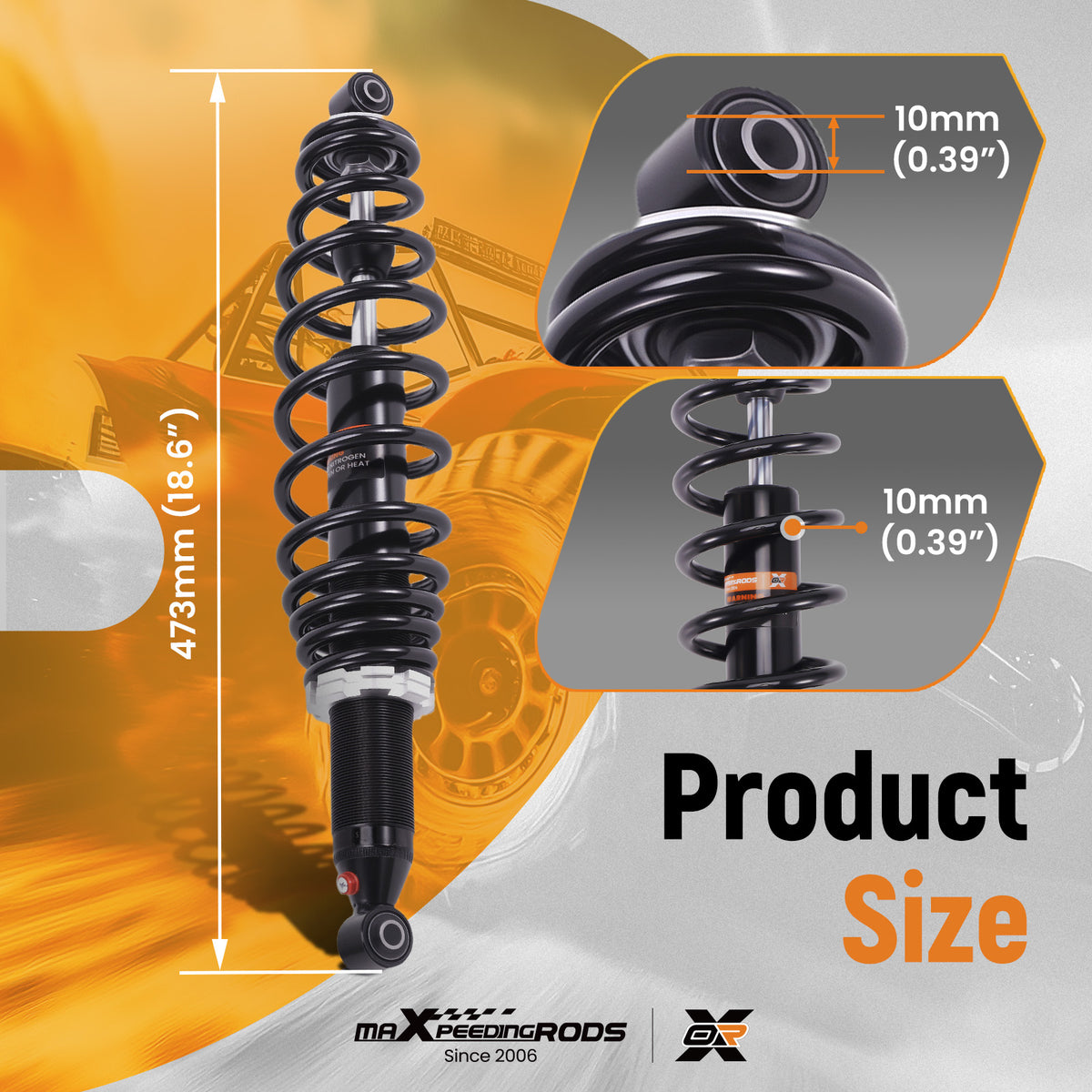 Front Gas Shock Strut Absorber compatible For Can-Am Outlander 450/MAX 450 2015-2023