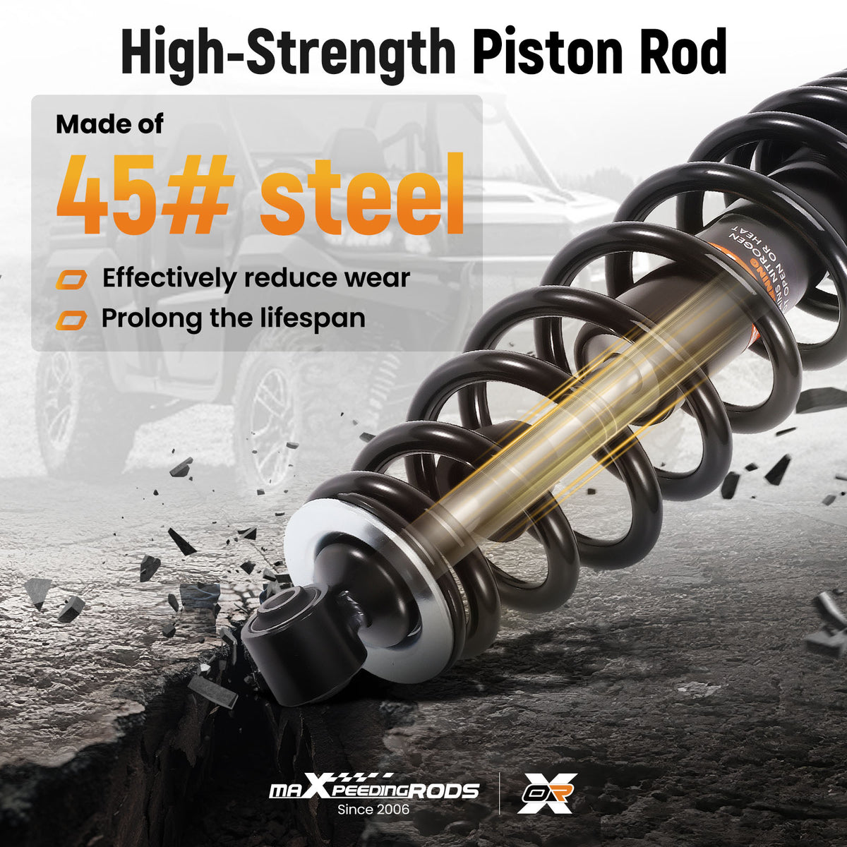 Front Gas Shock Strut Absorber compatible For Can-Am Outlander 450/MAX 450 2015-2023