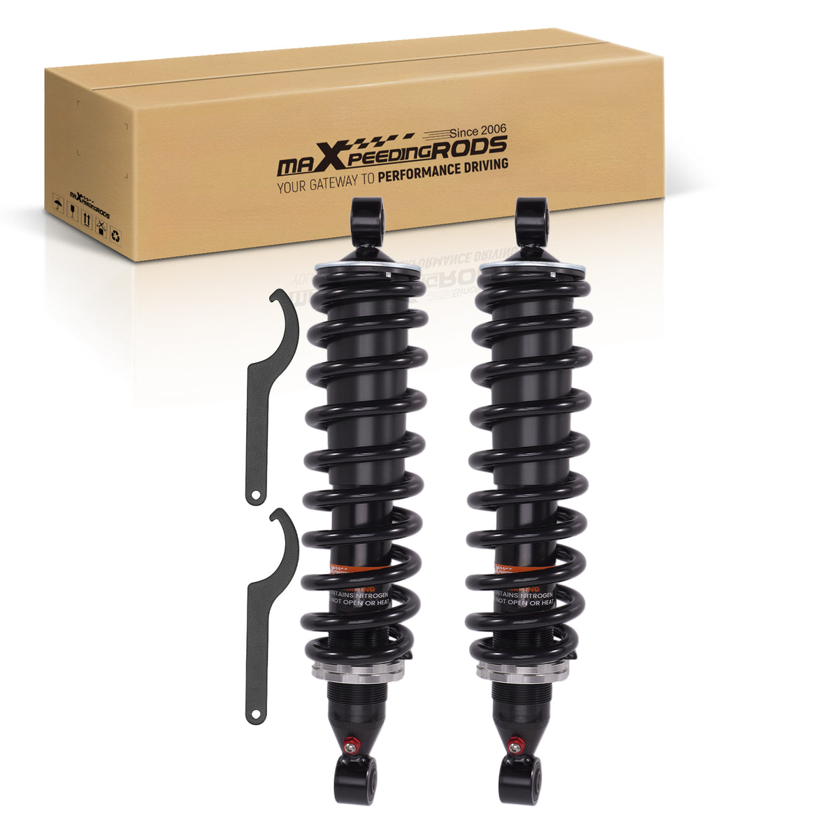 Front Gas Shock Strut Absorbers compatible For Honda Rancher 350 TRX350TE 4x4 ES 2000-2006