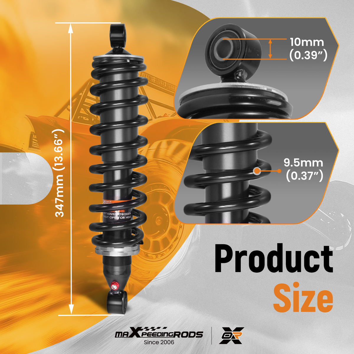 Front Gas Shock Strut Absorbers compatible For Honda Rancher 350 TRX350TE 4x4 ES 2000-2006