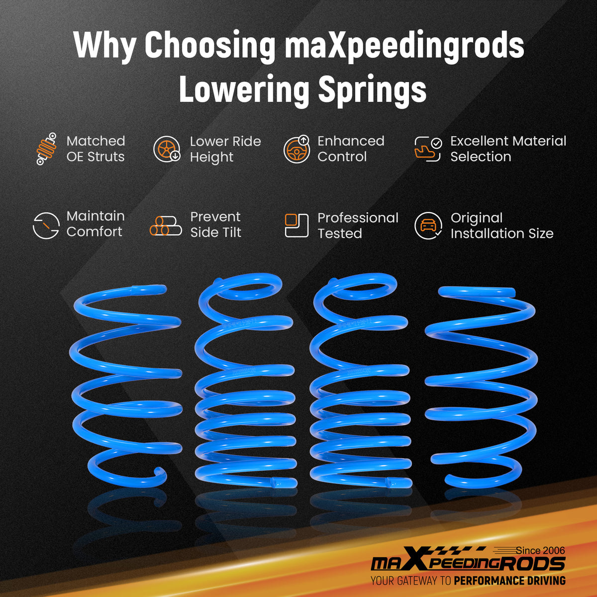Lowering Springs compatible For Honda Civic 06-11 F 1.97 R 1.97