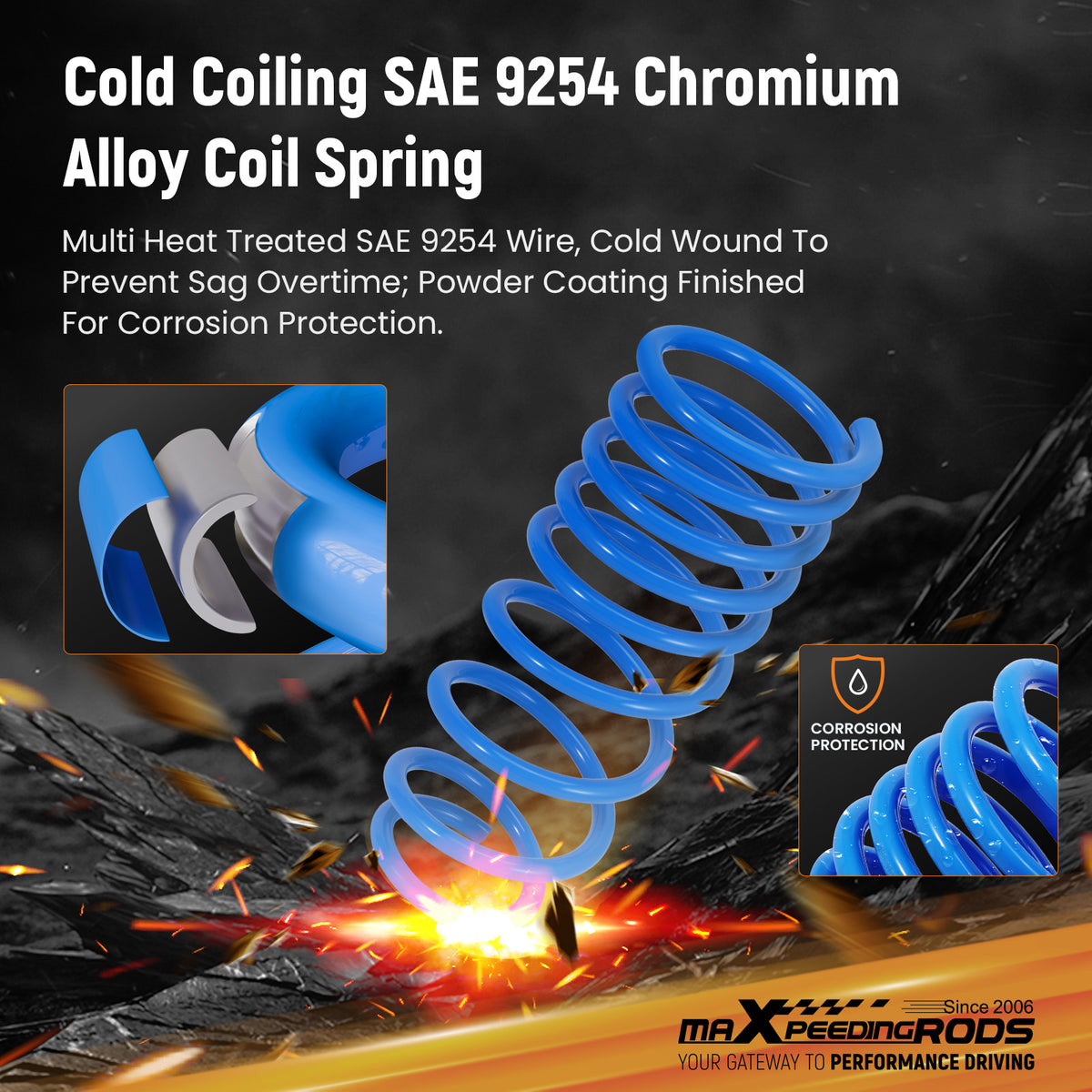 Lowering Sport Springs ForToyota compatible For Corolla FWD 2009-2013