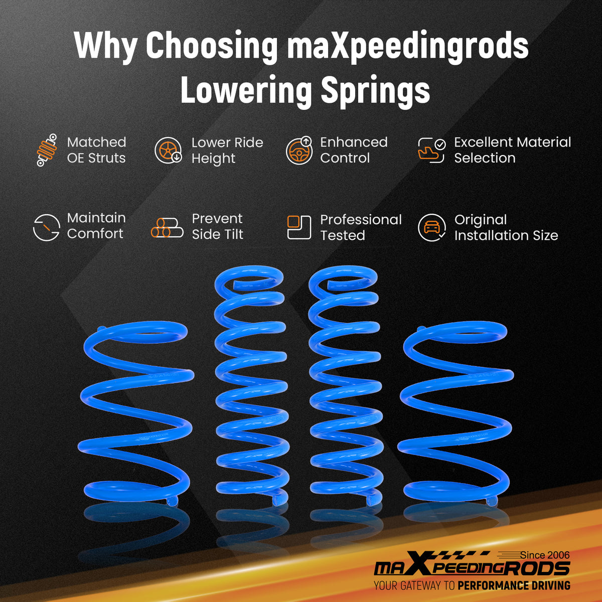 Lowering Springs compatible For BMW F30 Sedan 320i/328i/335i/340i 2012-2018