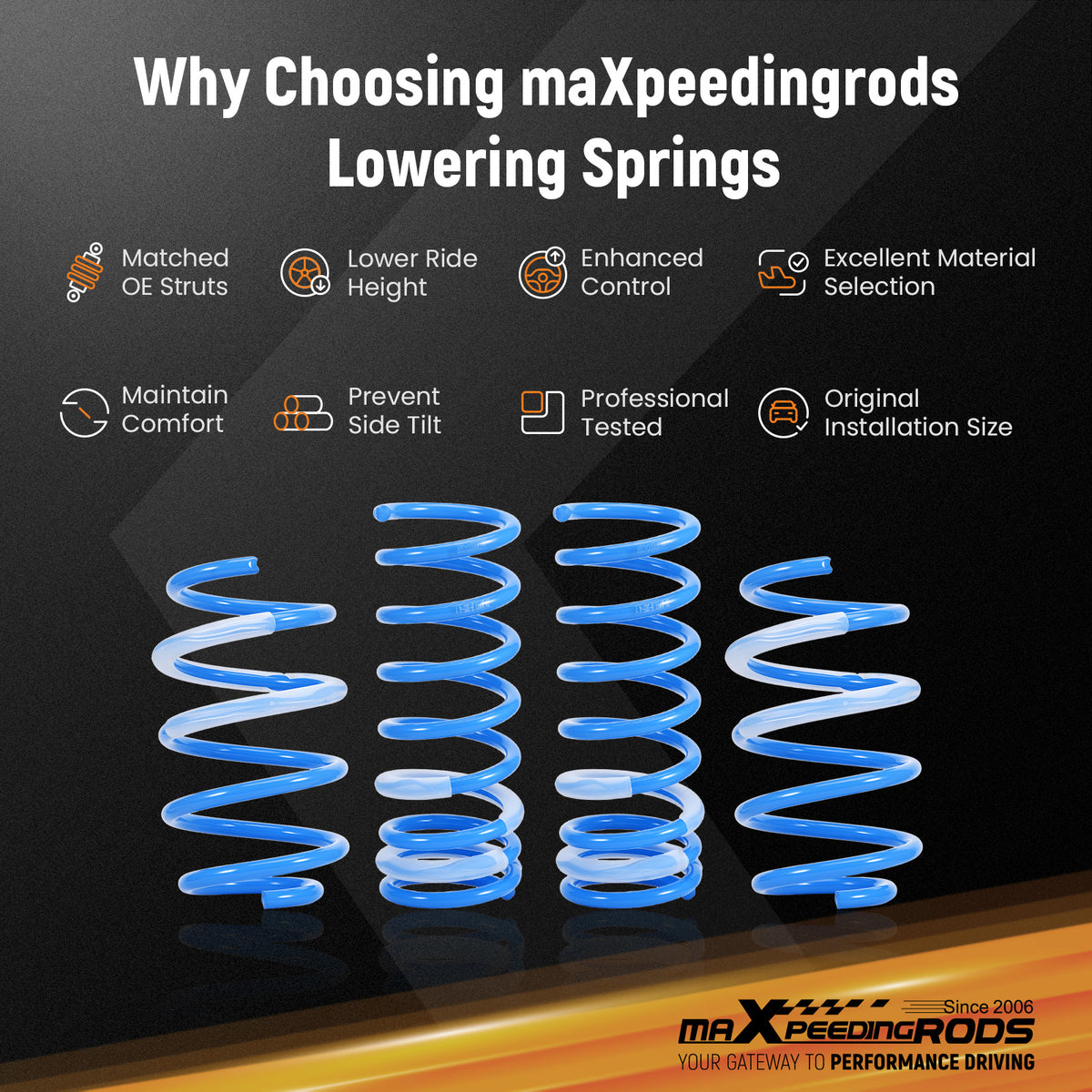 Lowering Springs 0.98F/1.38R For Focus ST 2013-2018