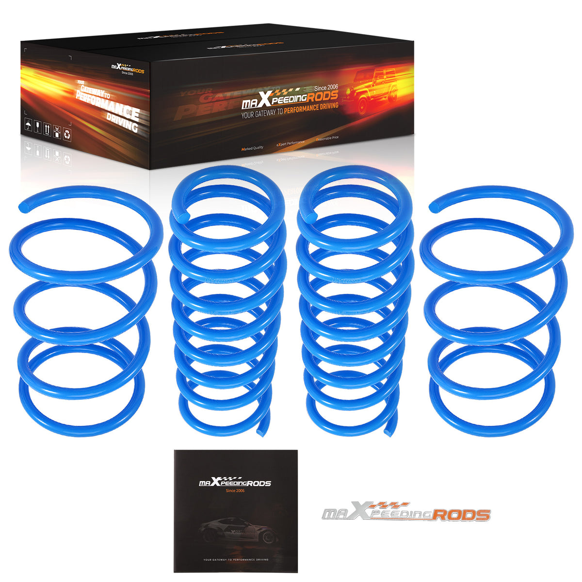 Lowering Springs Set New 4pcs For 08-16 compatible For Mitsubishi Lancer