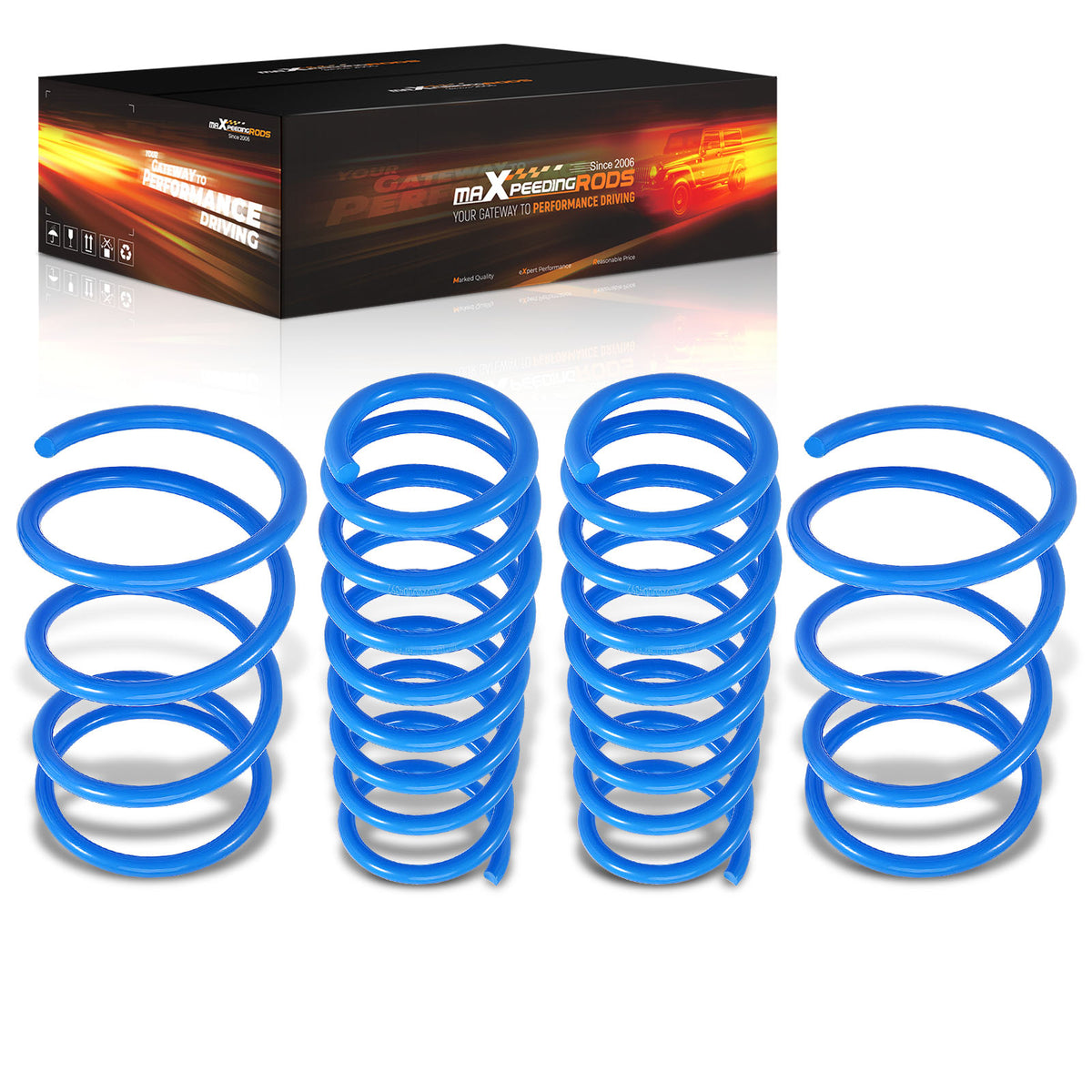 Lowering Springs Set New 4pcs For 08-16 compatible For Mitsubishi Lancer