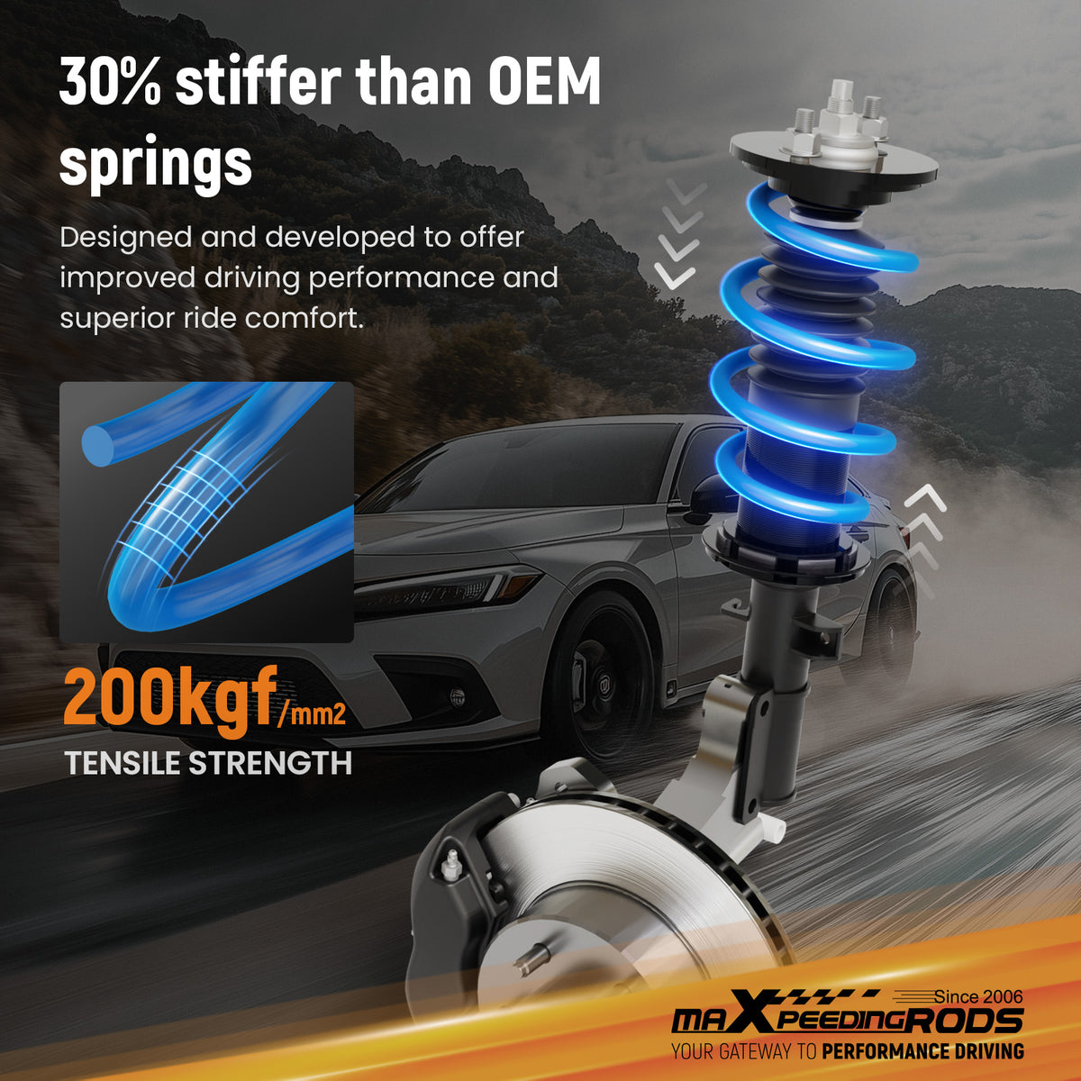 Lowering Springs Drop F:1.77/R:1.50 compatible For Scion XB XA 2004-2007