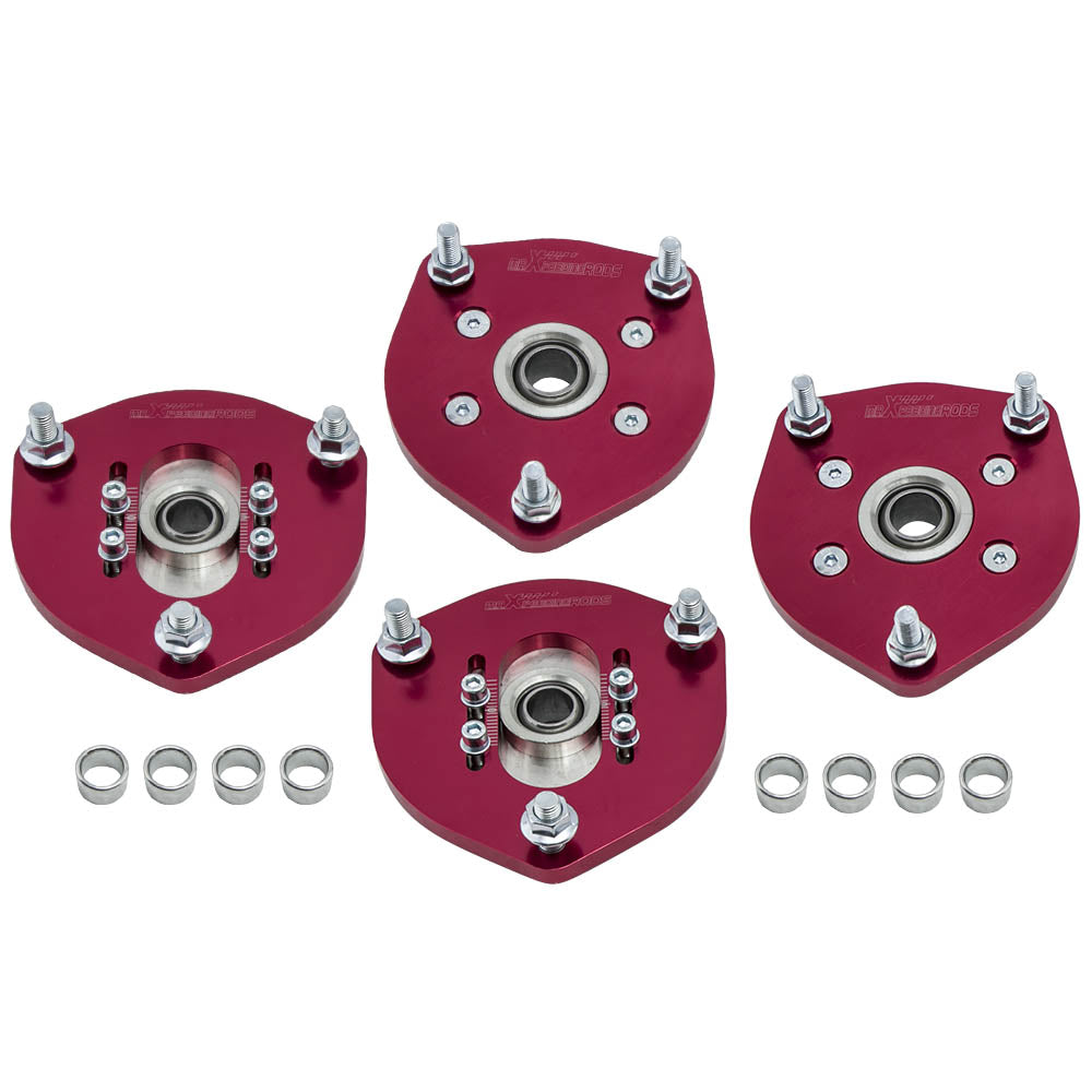4pcs Coilover Kits Camber Plates Top Hat Mounts compatible For Toyota Camry XV40 07-11