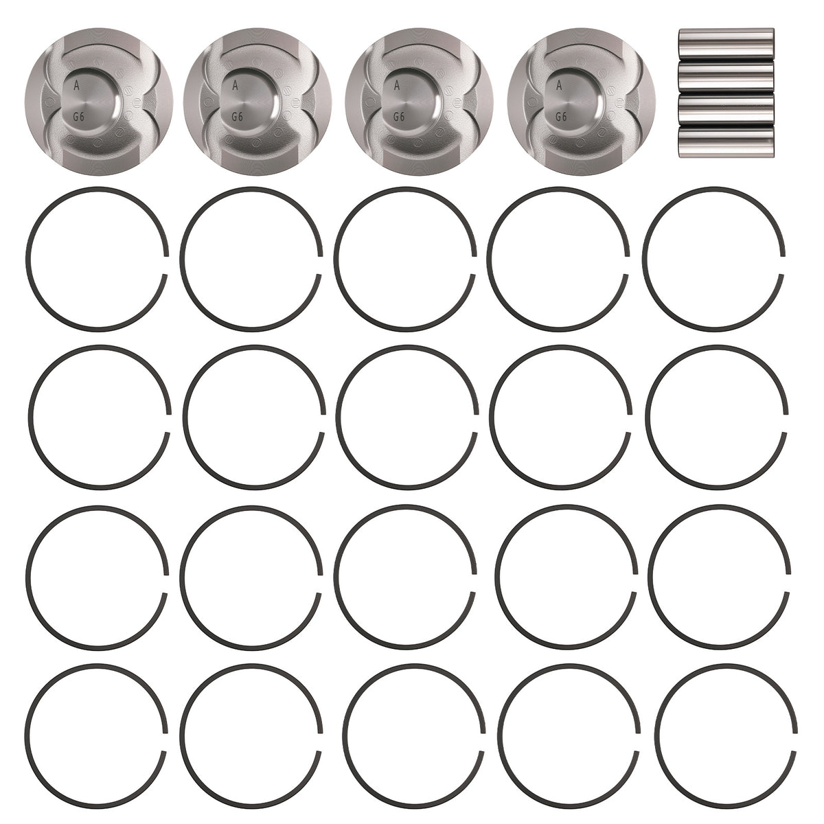PistonsRings Kit compatible For Hyundai Kia Accent Rio Soul 1.6L DOHC 2012-2016