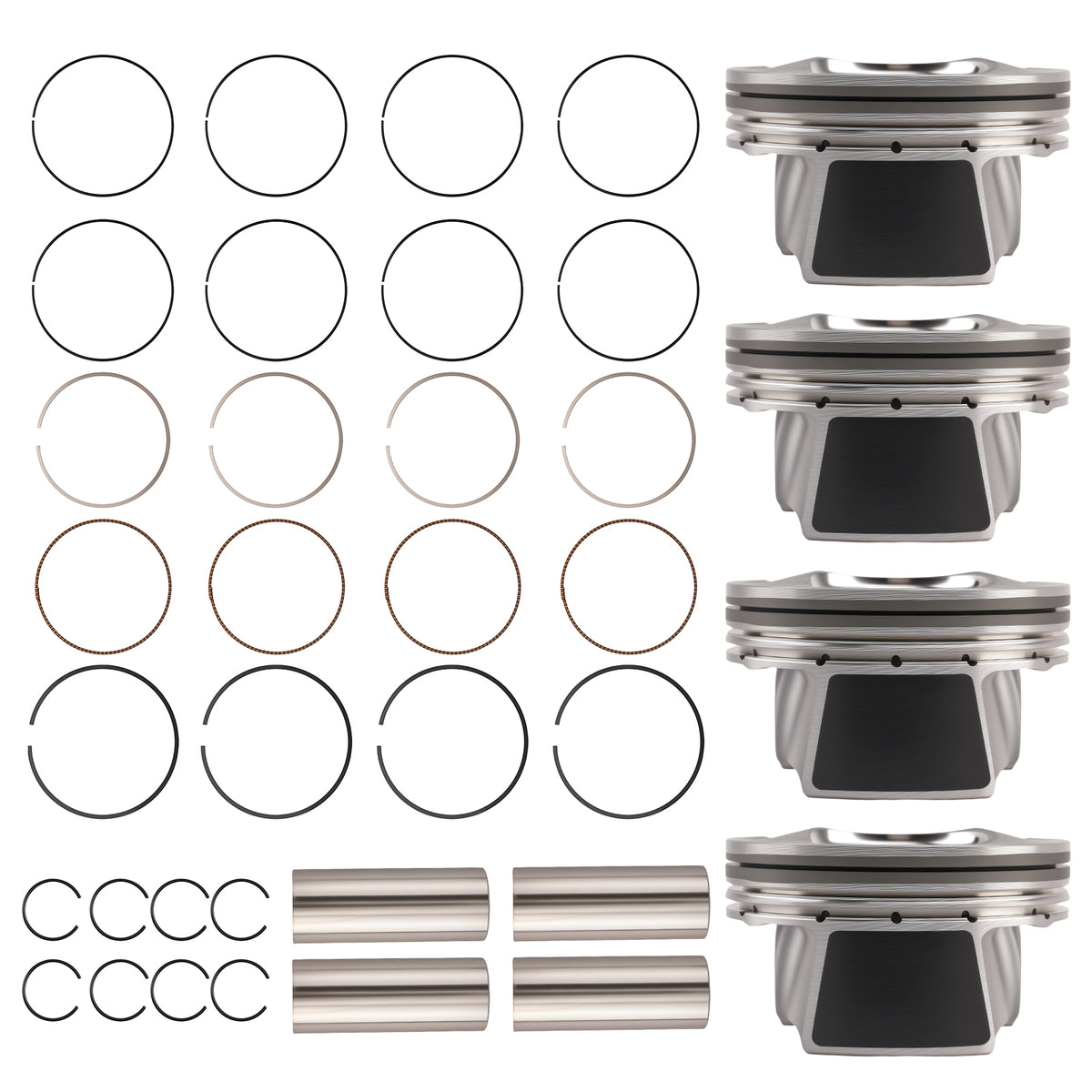 Piston RingPistons Set New For 2014-2019 compatible For HYUNDAI Elantra Tucson compatible For KIA 2.0L