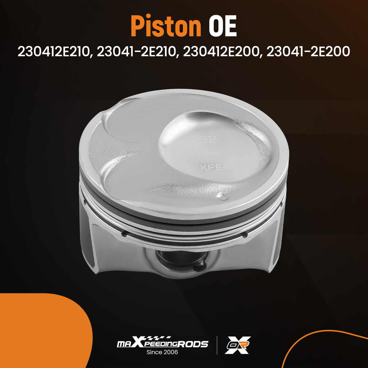 Engine Piston Kit Connecting Rod Main Bearings compatible For Hyundai Kia 2.0L 2014-2018