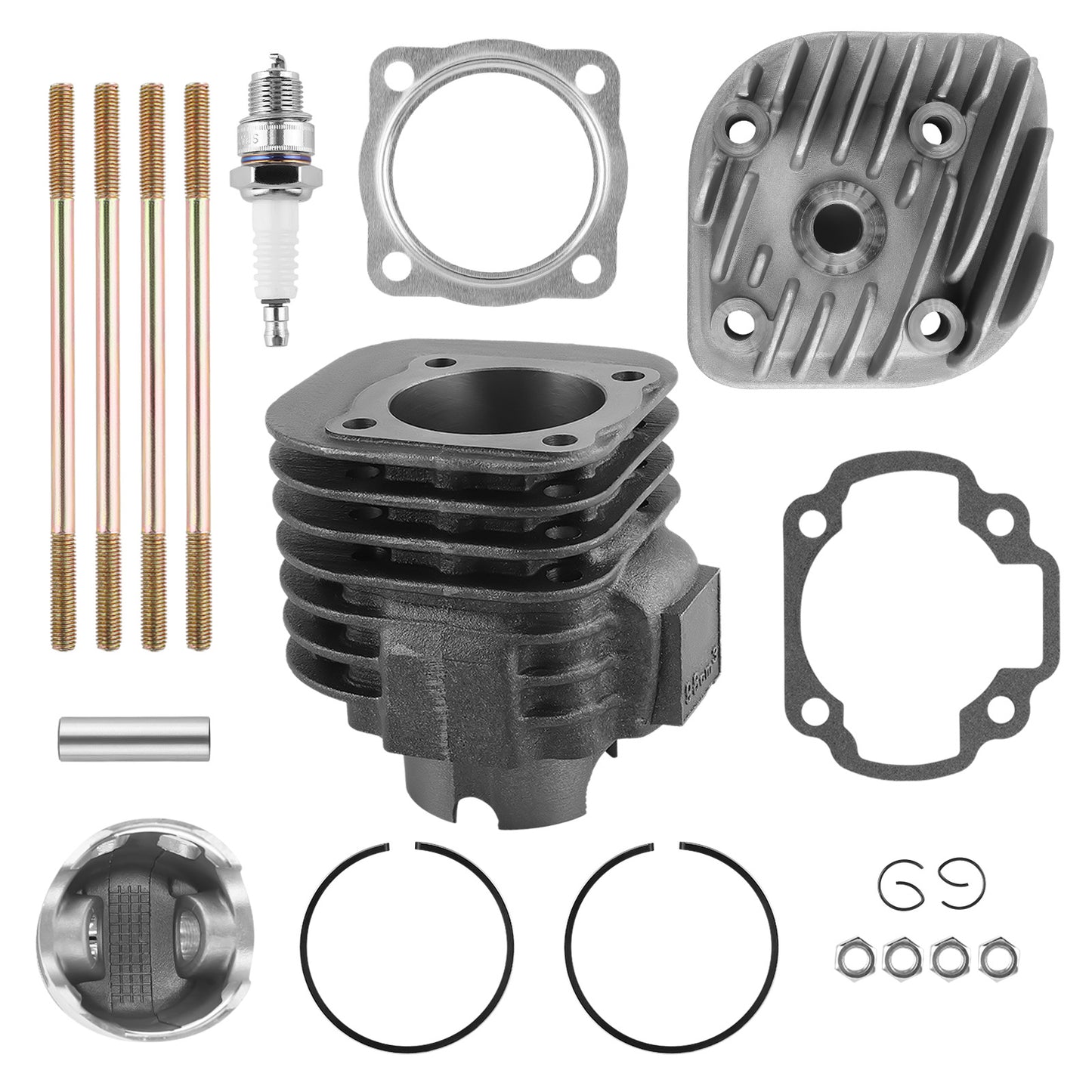 Cylinder Head Piston Gasket Top End Kit compatible For Polaris Predator 90 2003-2006