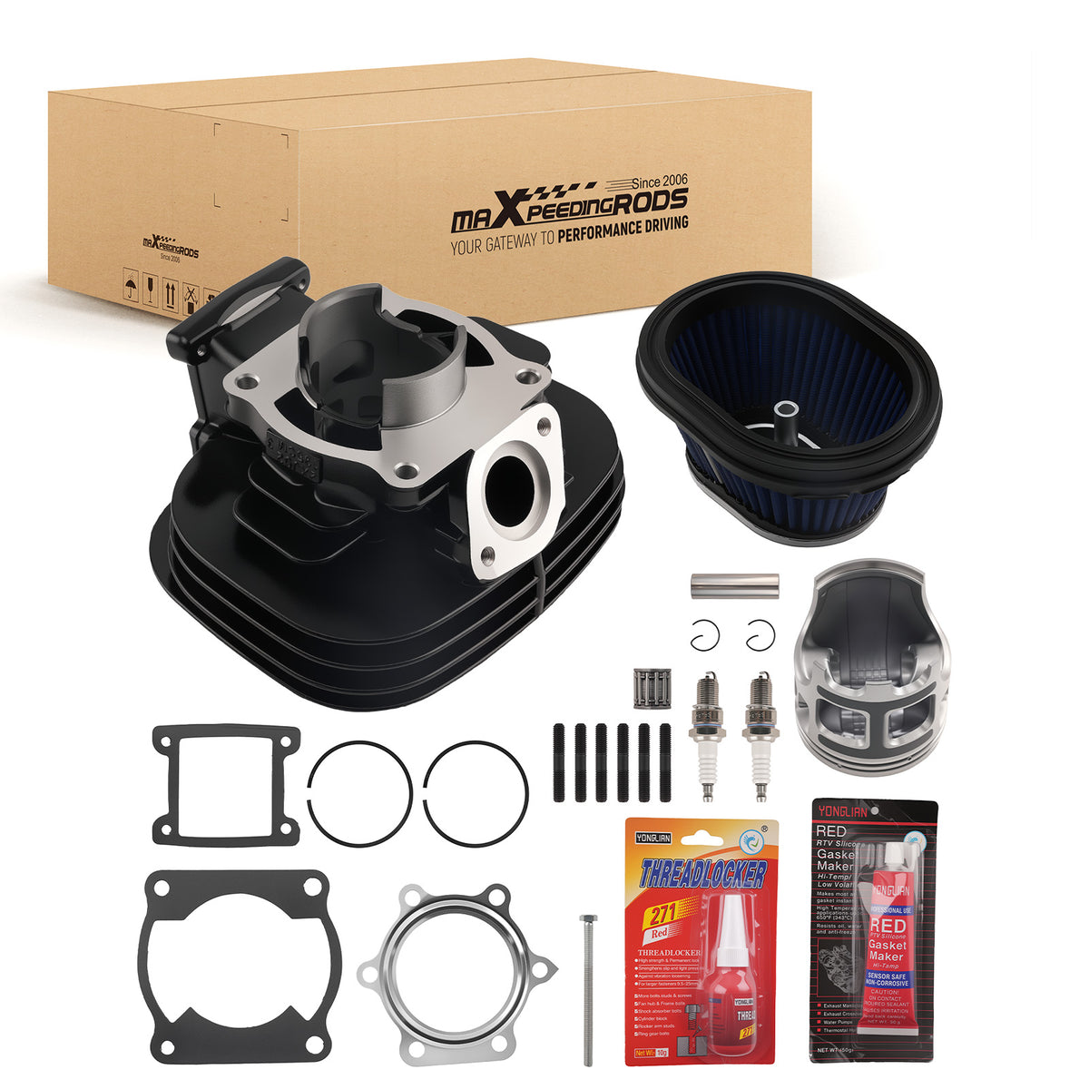 Cylinder Piston Gasket Top End Kit Air Filter compatible For Yamaha Blaster 200 1988-06 US
