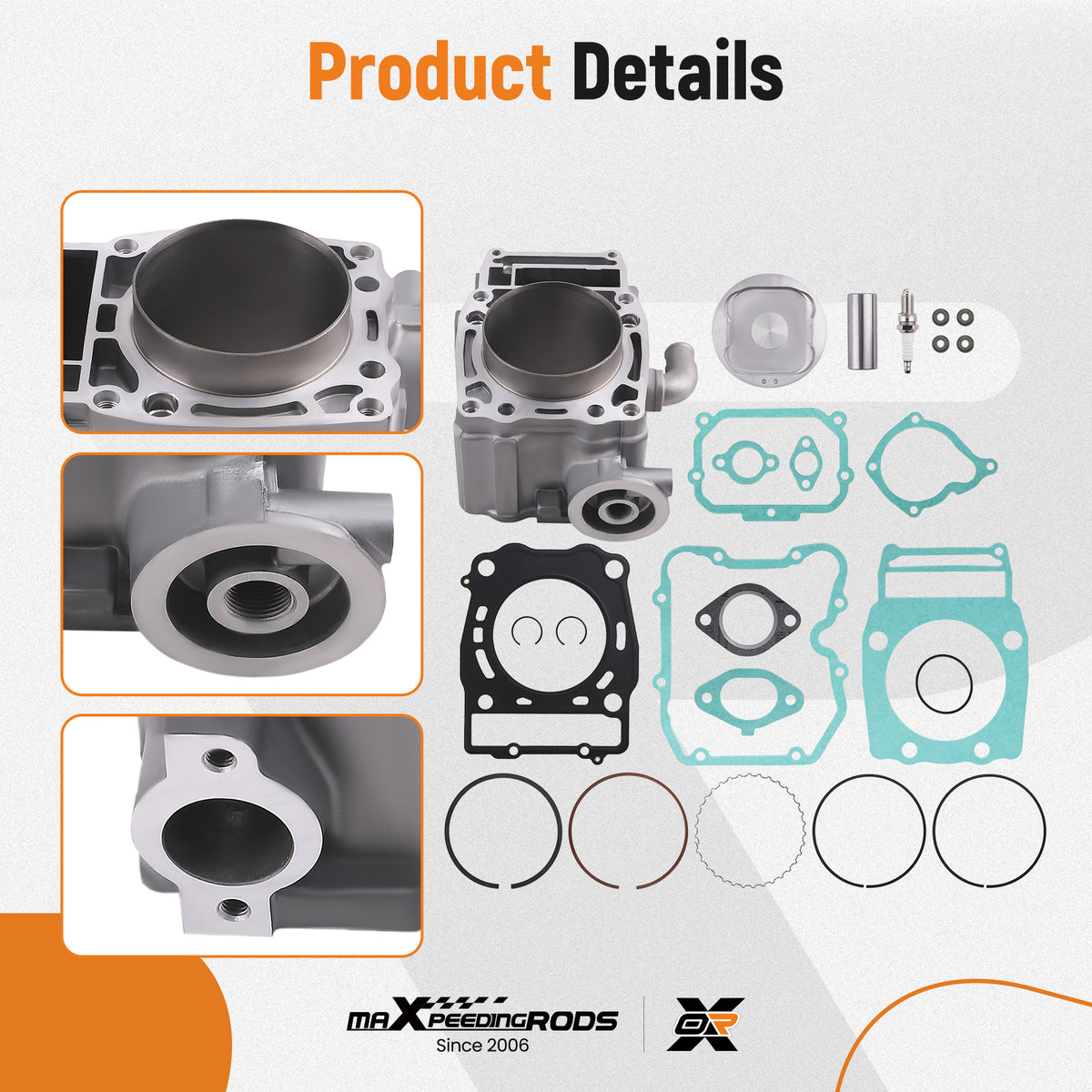 Engine Cylinder Kit compatible For Polaris Sportsman 500 1996-2013 Piston Gasket 3087224