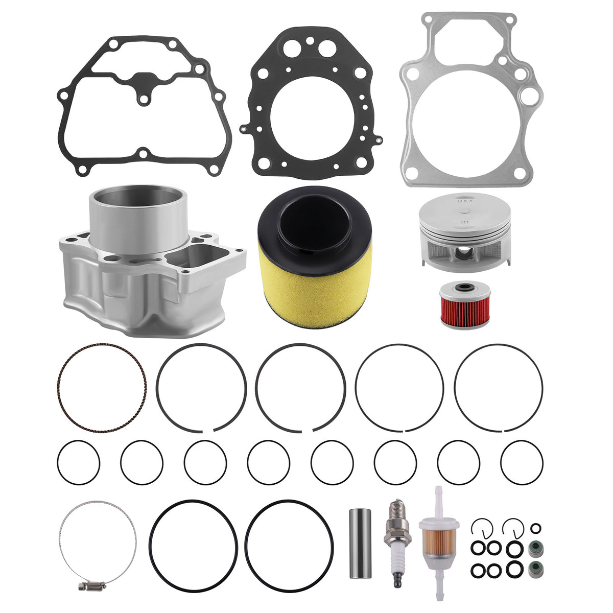 Cylinder Piston Gasket Top End Kit compatible For Honda TRX420 Rancher 420 2007-2018 ATV