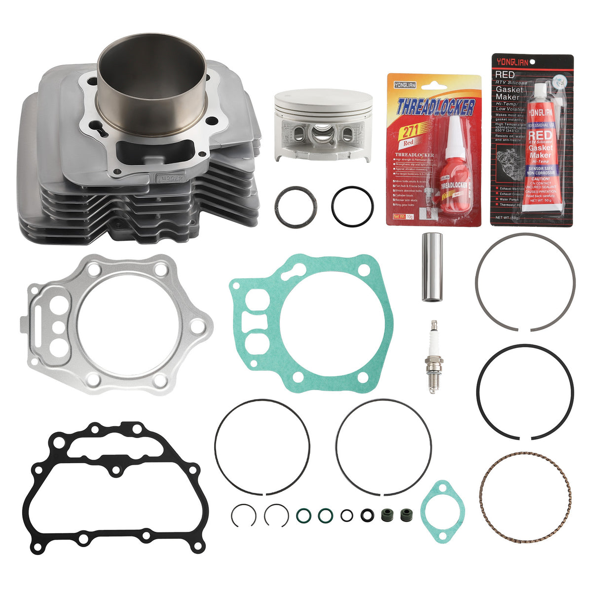 Cylinder Piston Gaskets Top End Rebuild Kit compatible For Honda Foreman 500 TRX500 05-11
