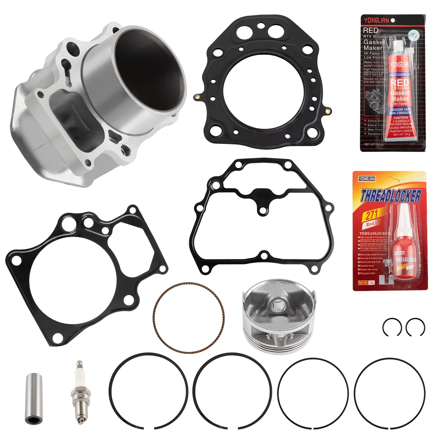 Cylinder Piston Gasket Rings Top End Kit compatible For Honda Rancher 420 TRX420 2007-2018