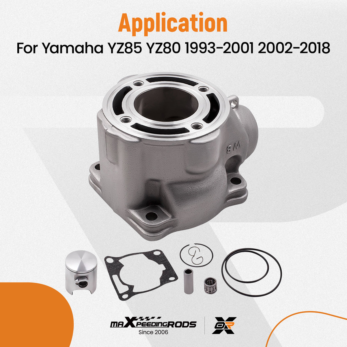 Cylinder Piston Gasket Top End Kit compatible For Yamaha YZ85 2002-2018 YZ80 1993 - 2001