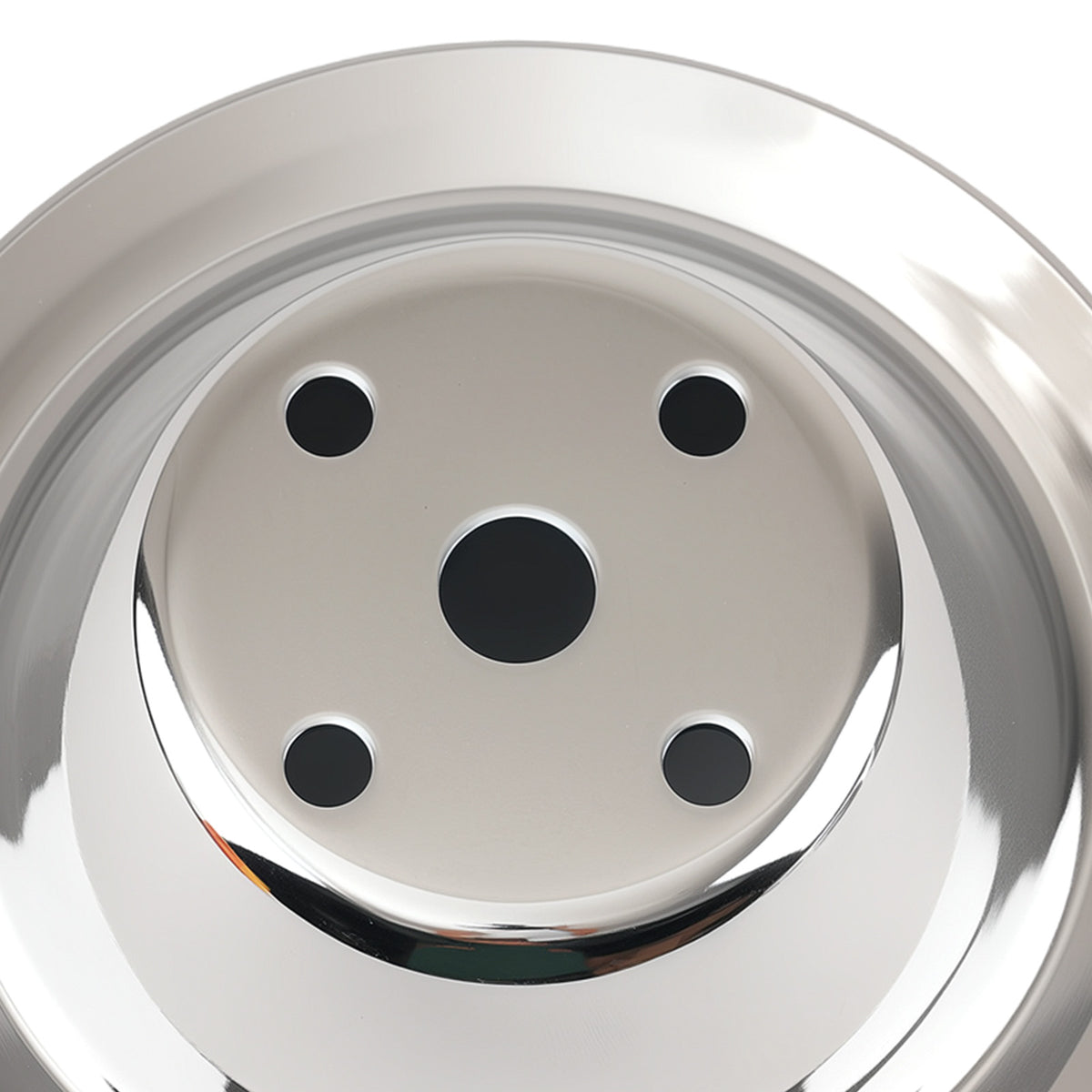 Long Water Pump Pulley fit For Small Block compatible For Chevy 2 Groove 305 350 Chrome Steel