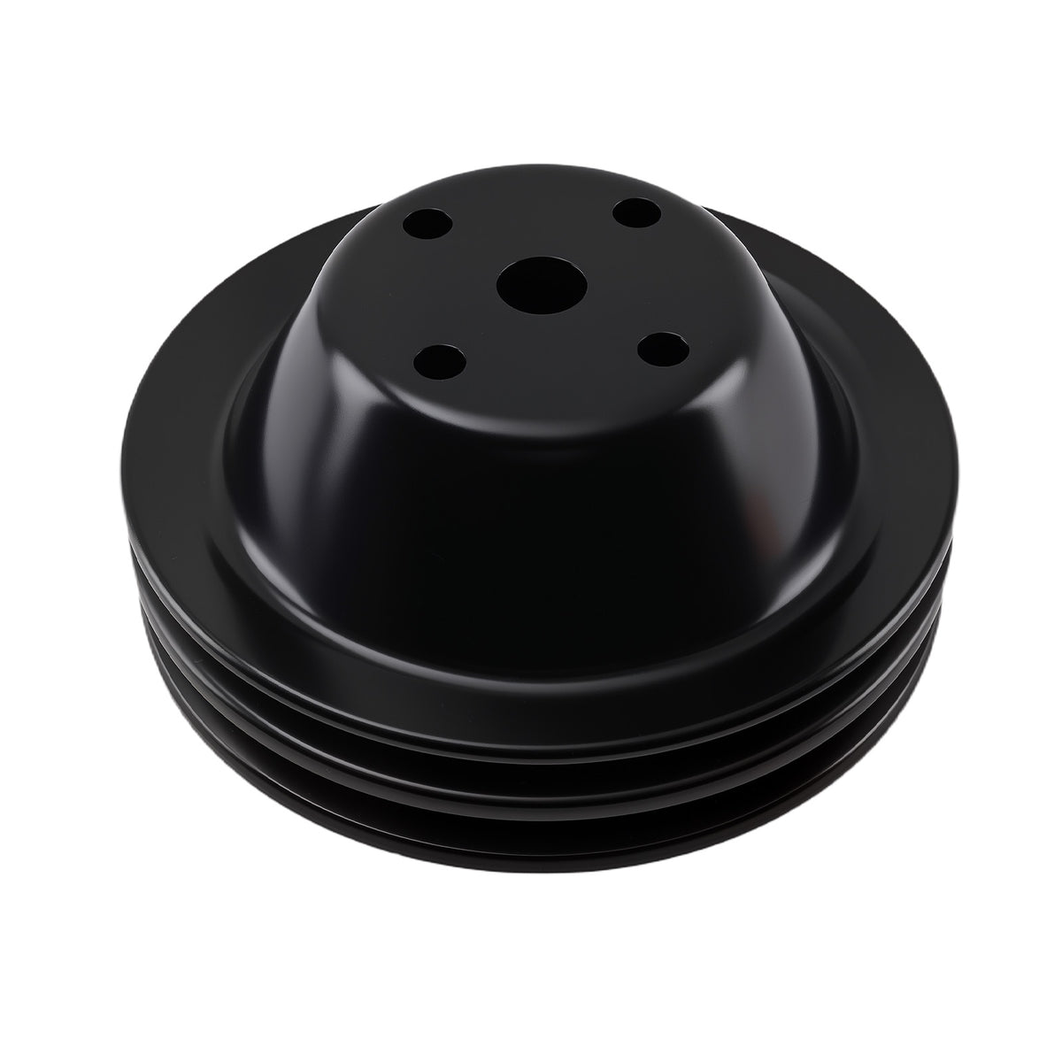 V-Belt 1/2 Groove Long Water Pump Pulley Kit Black Steel For Complete SB compatible For Chevy