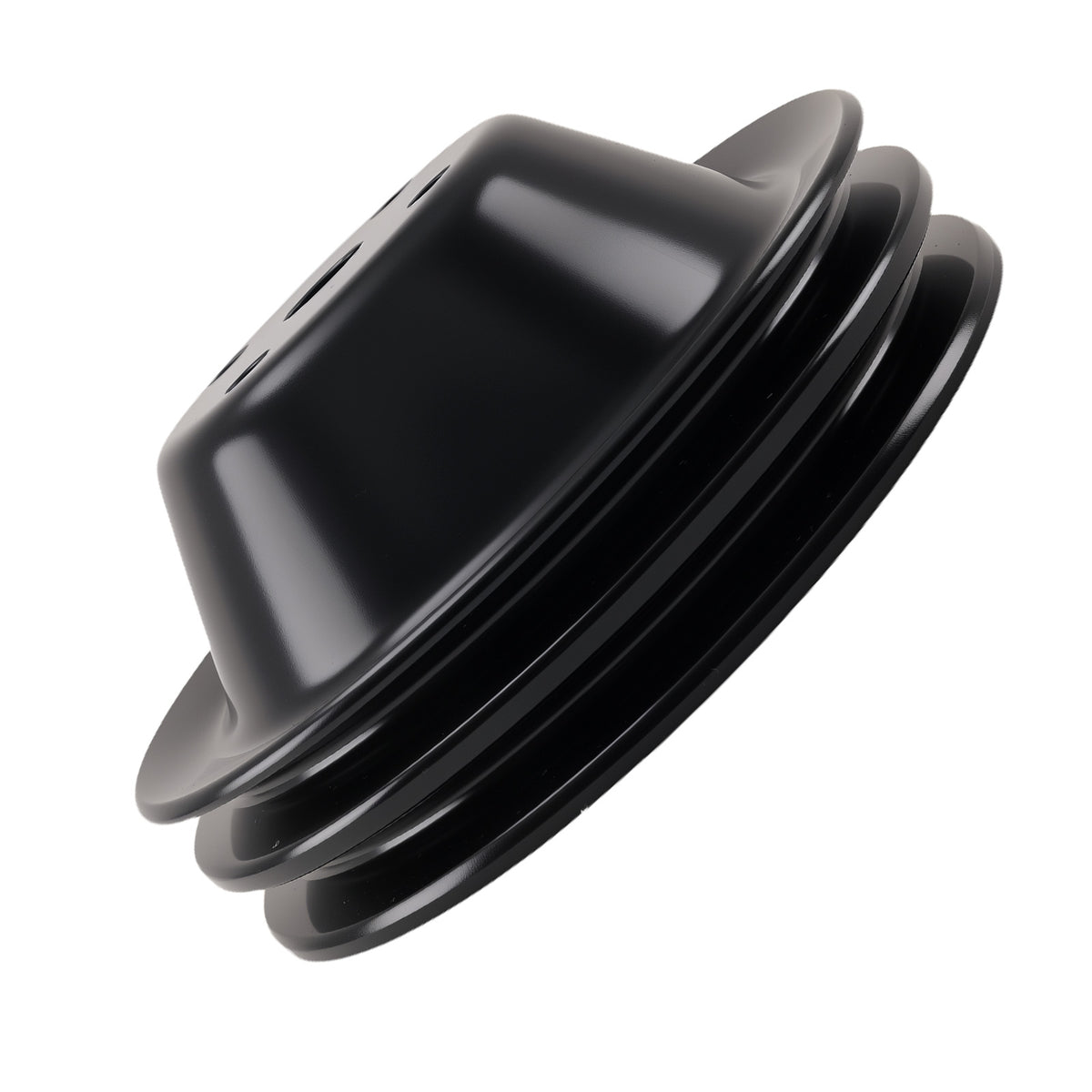 V-Belt 1/2 Groove Long Water Pump Pulley Kit Black Steel For Complete SB compatible For Chevy
