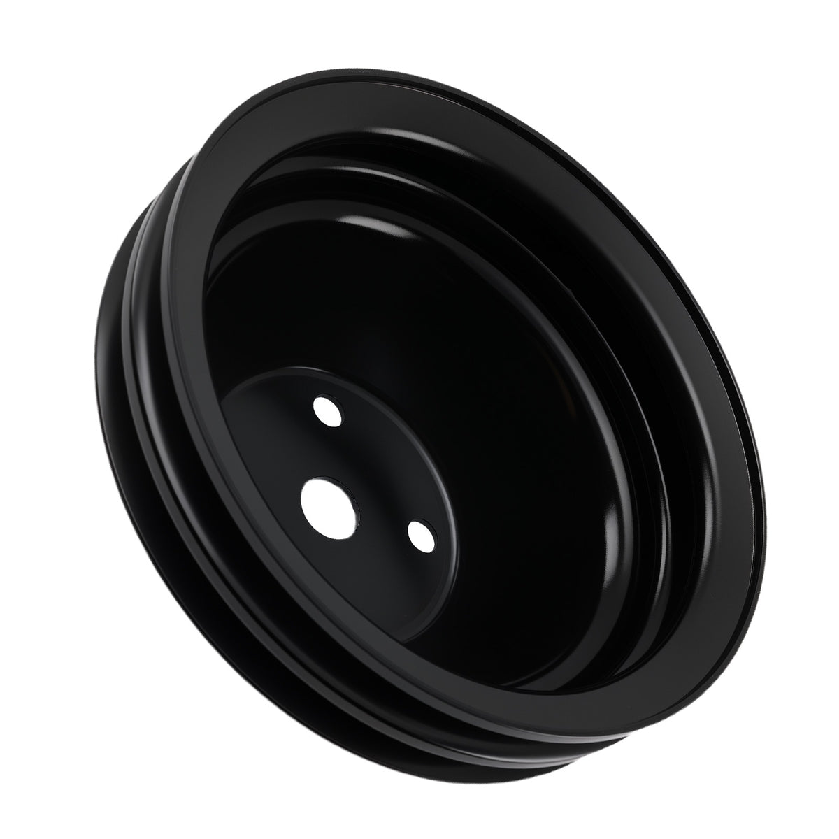 V-Belt 1/2 Groove Long Water Pump Pulley Kit Black Steel For Complete SB compatible For Chevy