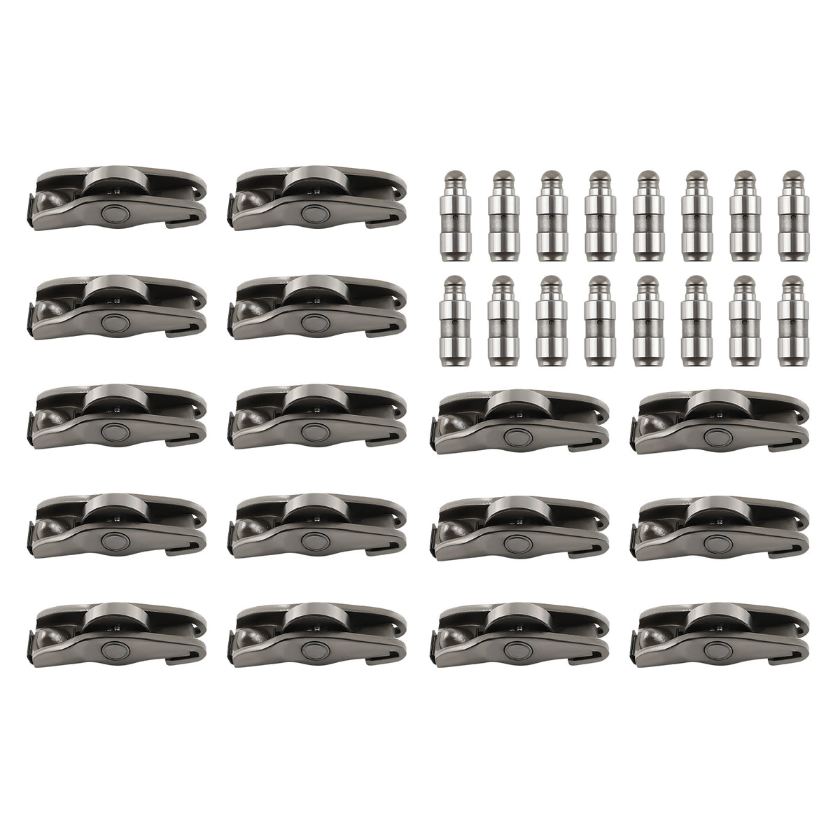 16pcs Exhaust Rocker ArmsHydraulic Lifters Kit Compatible For Audi A3 A4 A6 Q5 TT 2.0T