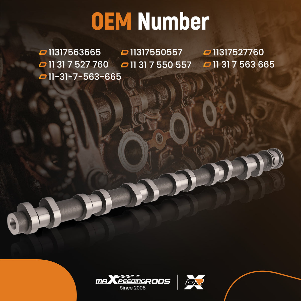 Exhaust Camshaft compatible For BMW 128i 328i 328xi 525i 528i X3 2006-2013 11317563665