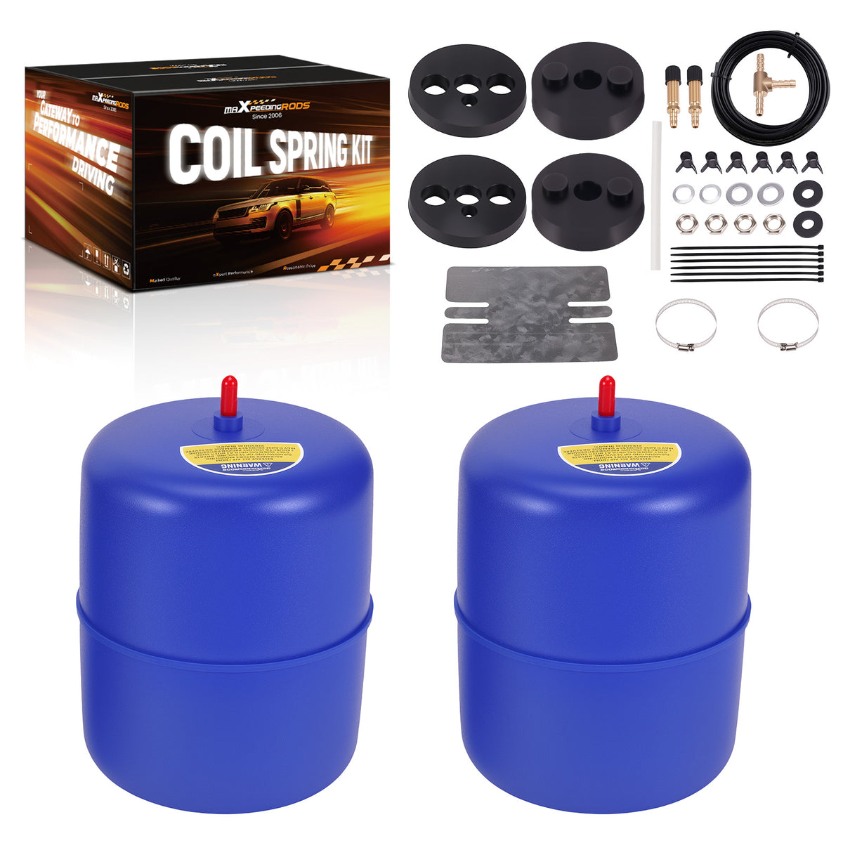 Rear Air Suspension Helper Spring Kit compatible For Jeep Wrangler 2.0L 1997CC 2018-on